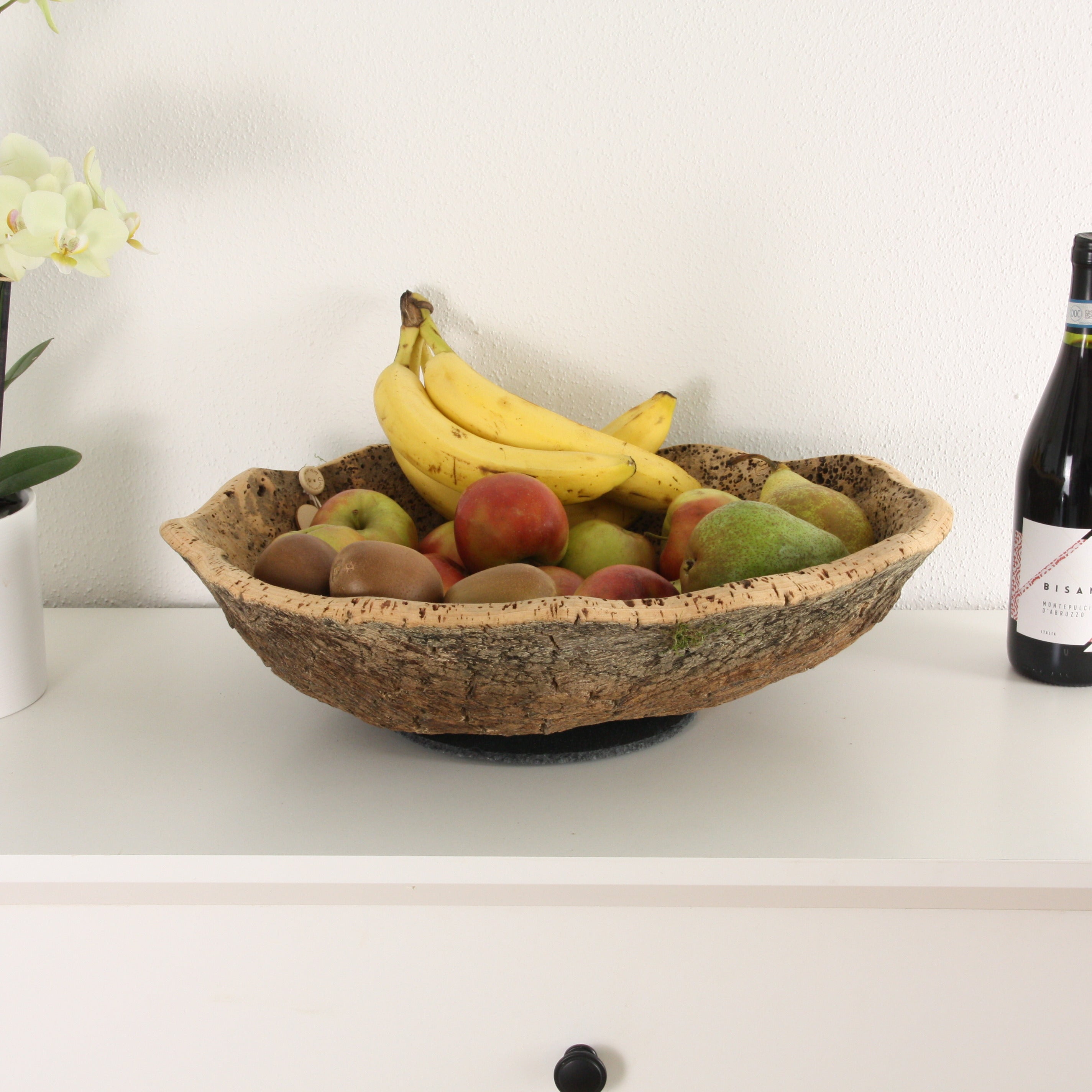 verKORKst Premium XL Obstschale aus Kork * SELTENHEIT * Obstkorb * Obst-Bowle * hochwertige Korkschale für Obst, Brot, Lebensmittel