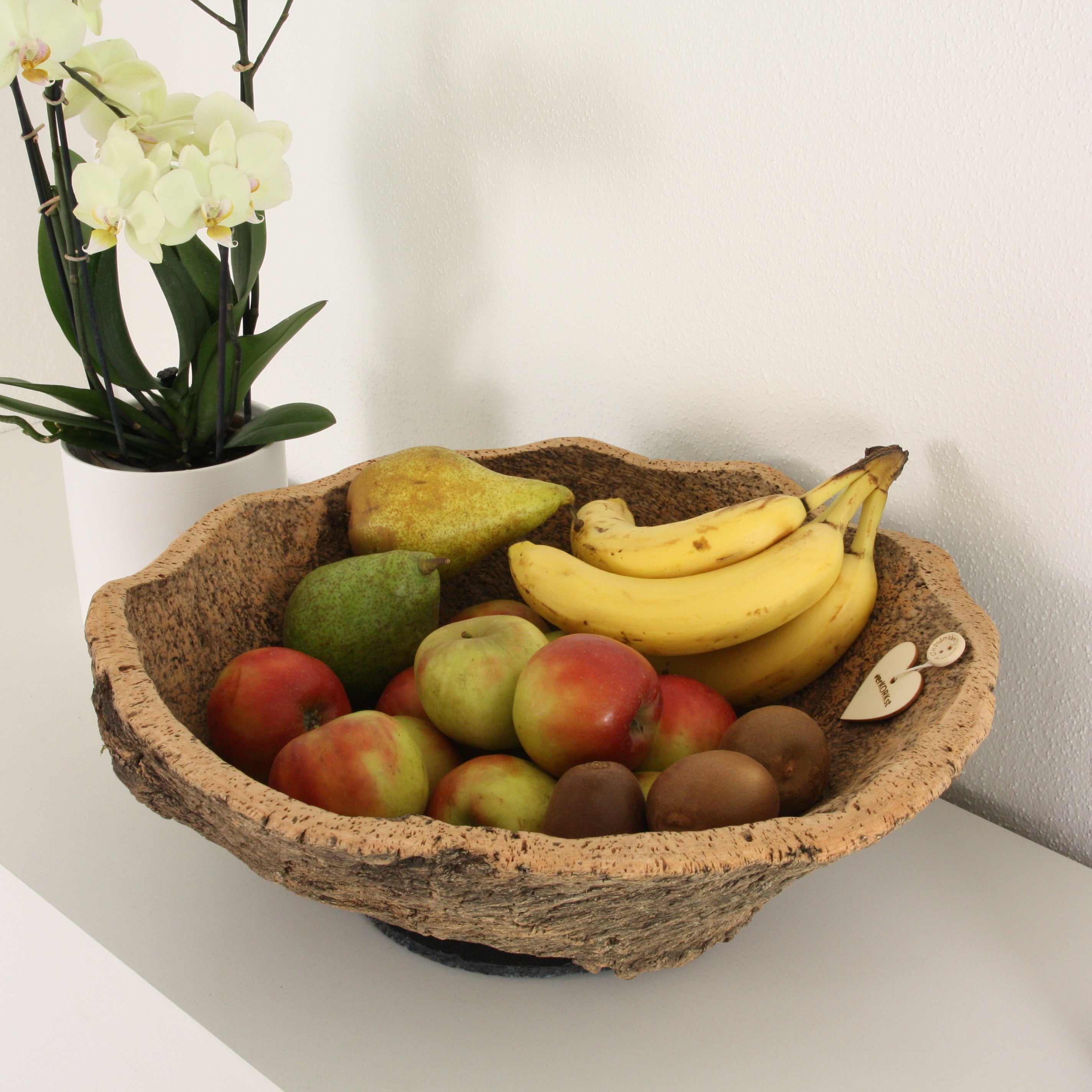 verKORKst Premium XL Obstschale aus Kork * SELTENHEIT * Obstkorb * Obst-Bowle * hochwertige Korkschale für Obst, Brot, Lebensmittel