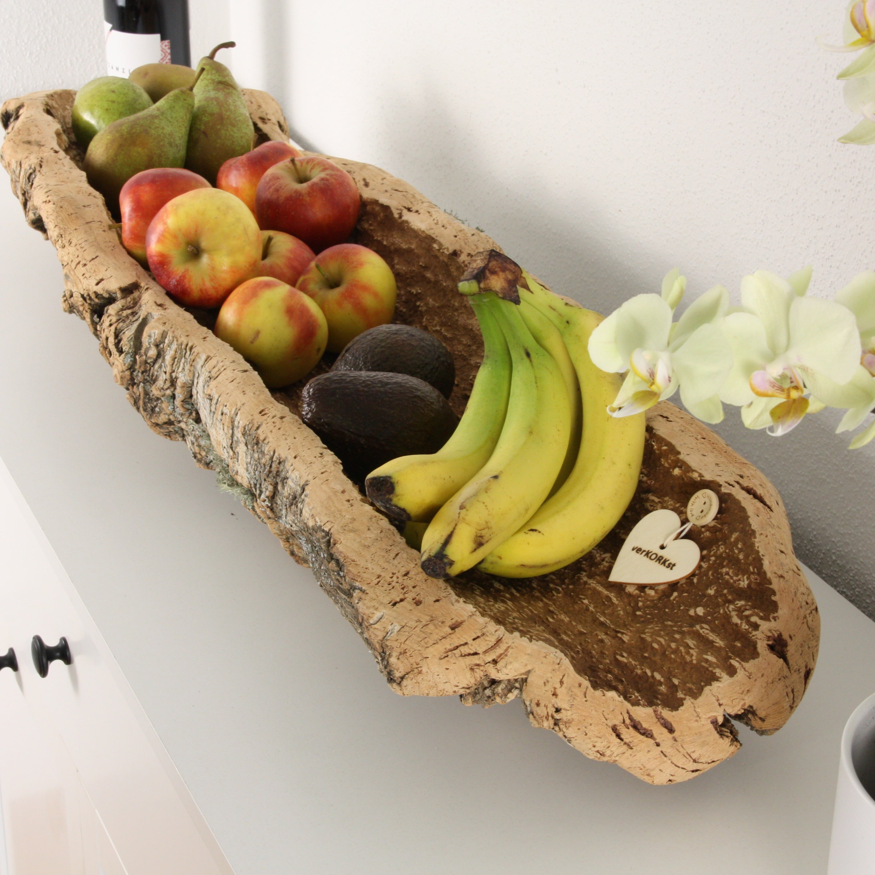 verKORKst Premium Obstschale aus Kork * verschiedene Größen * Adventskranz * Weihnachtsdeko * Weihnachtsschale * Korkschale für Obst, Brot, Lebensmittel