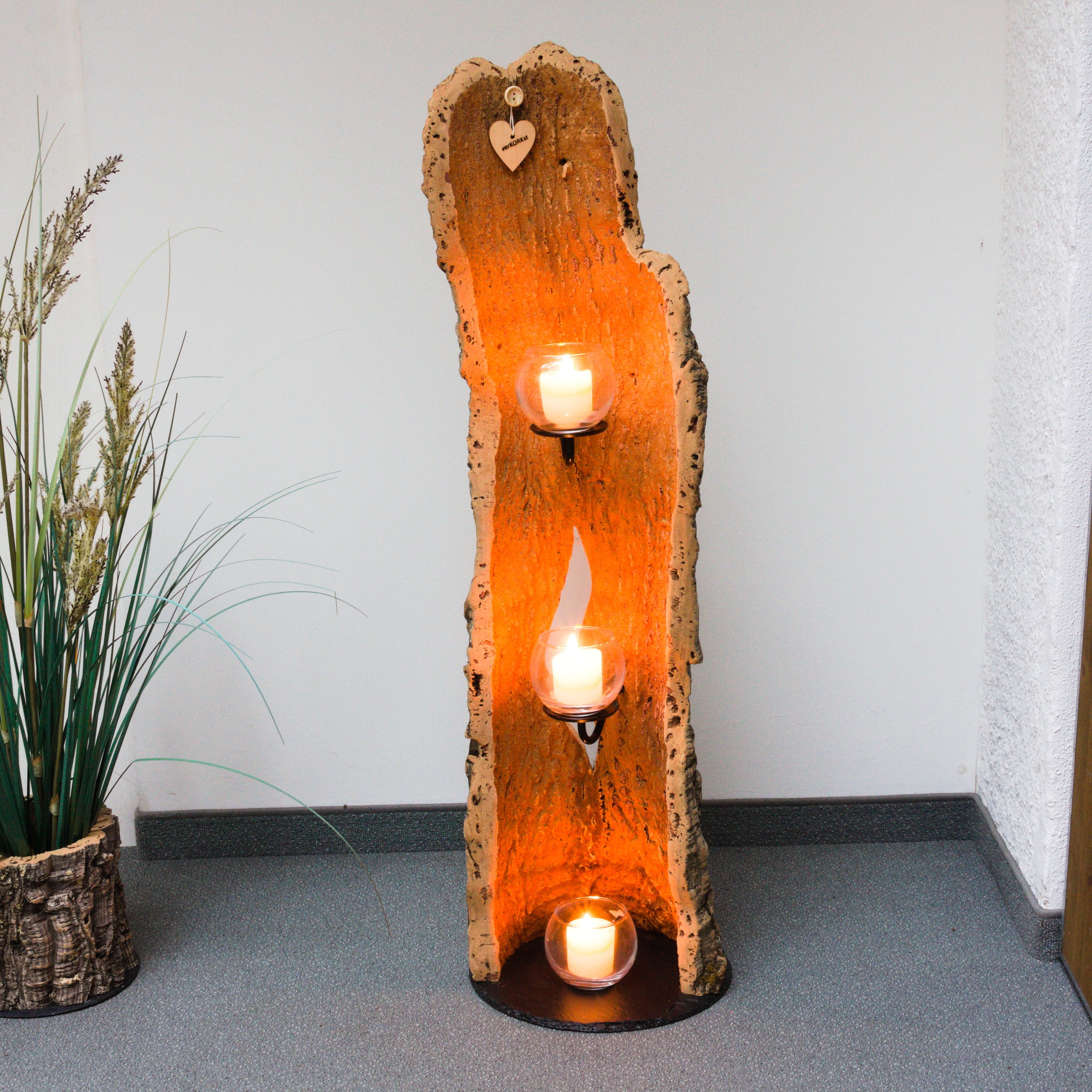 verKORKst Premium Windlicht aus Kork * Teelichthalter Kerzenhalter * rustikale Dekoration * hochwertige Deko Küche Wohnzimmer Terrasse