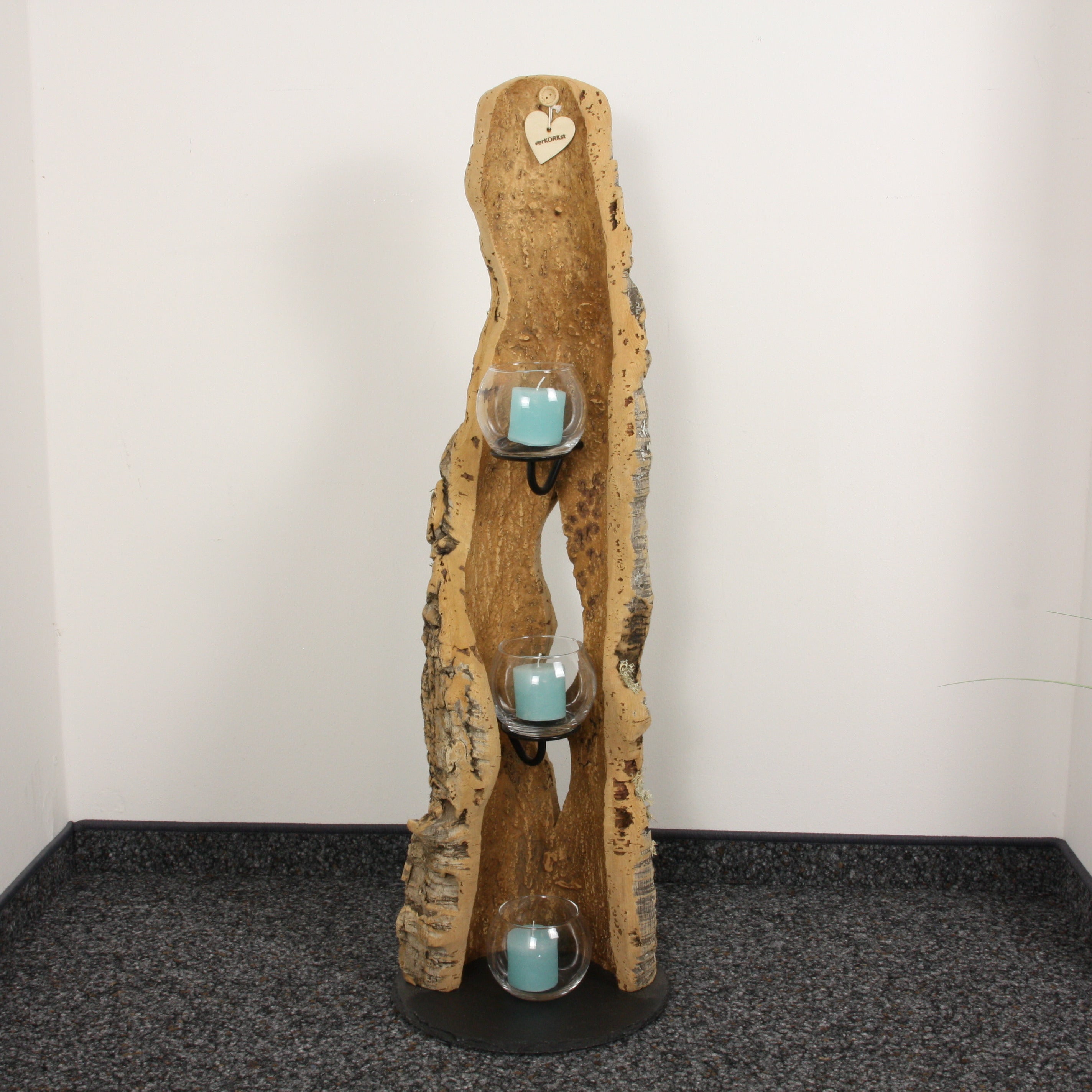 verKORKst premium lantern made of cork * tea light holder candle holder * rustic decoration * high-quality decoration kitchen living room terrace