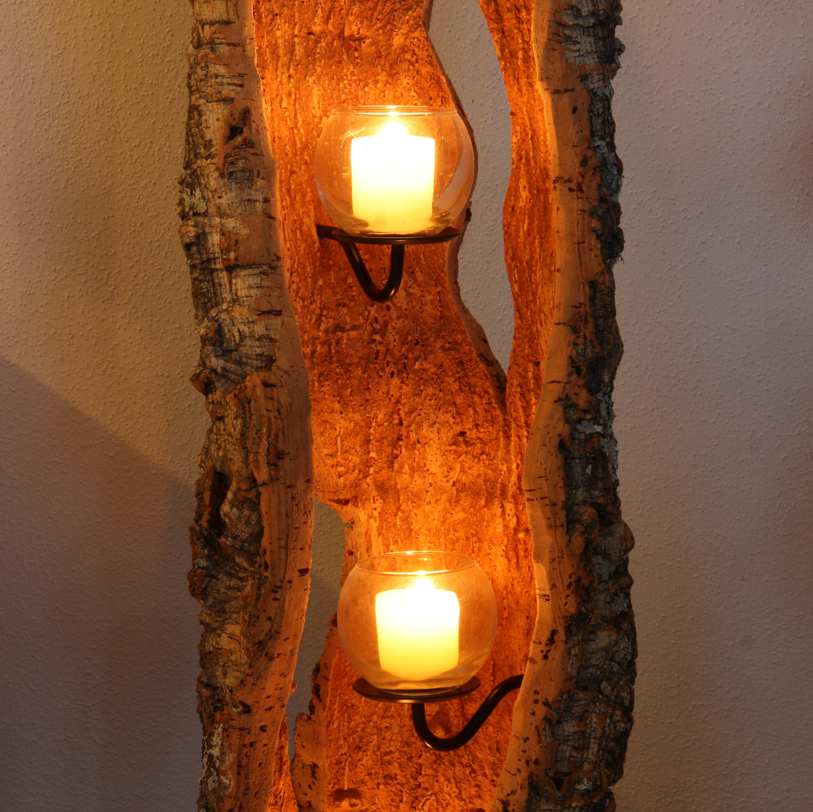 verKORKst Premium Windlicht aus Kork * Teelichthalter Kerzenhalter * rustikale Dekoration * hochwertige Deko Küche Wohnzimmer Terrasse