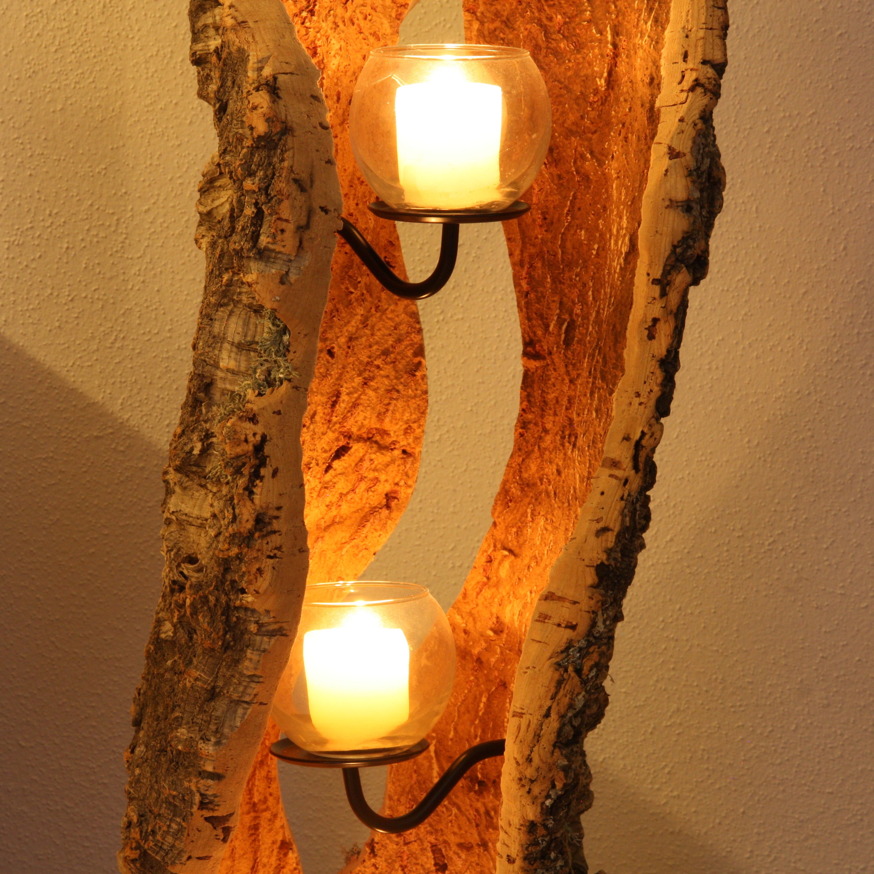 verKORKst Premium Windlicht aus Kork * Teelichthalter Kerzenhalter * rustikale Dekoration * hochwertige Deko Küche Wohnzimmer Terrasse