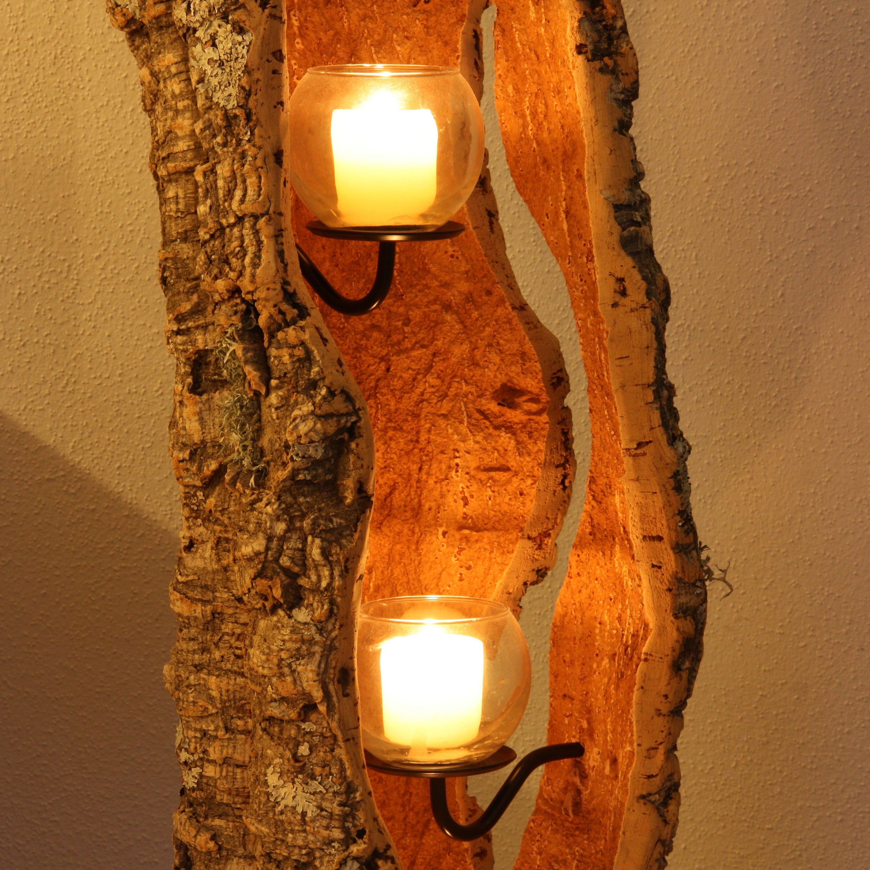 verKORKst Premium Windlicht aus Kork * Teelichthalter Kerzenhalter * rustikale Dekoration * hochwertige Deko Küche Wohnzimmer Terrasse