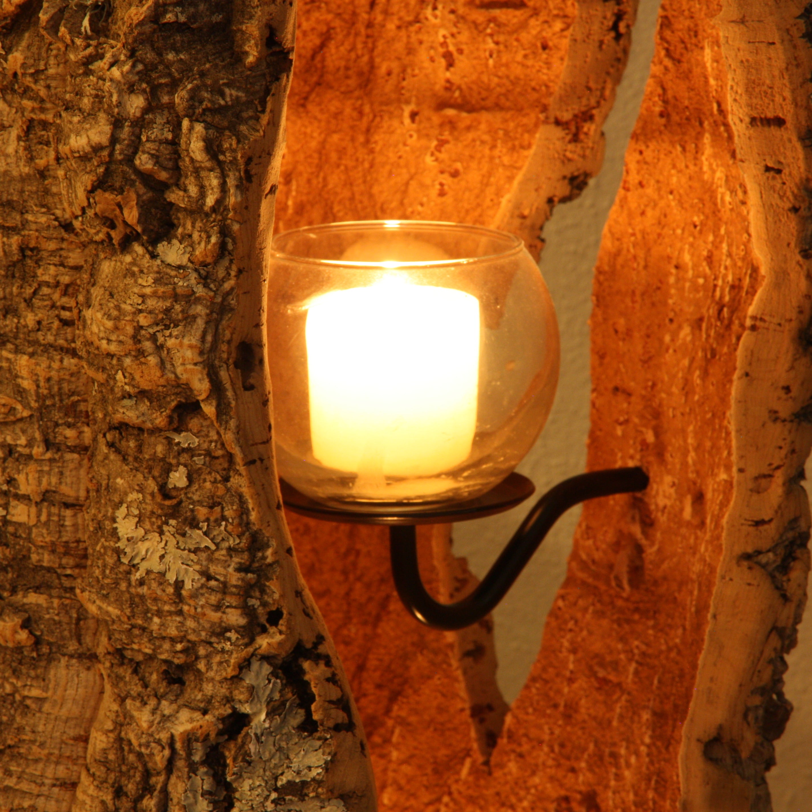 verKORKst Premium Windlicht aus Kork * Teelichthalter Kerzenhalter * rustikale Dekoration * hochwertige Deko Küche Wohnzimmer Terrasse