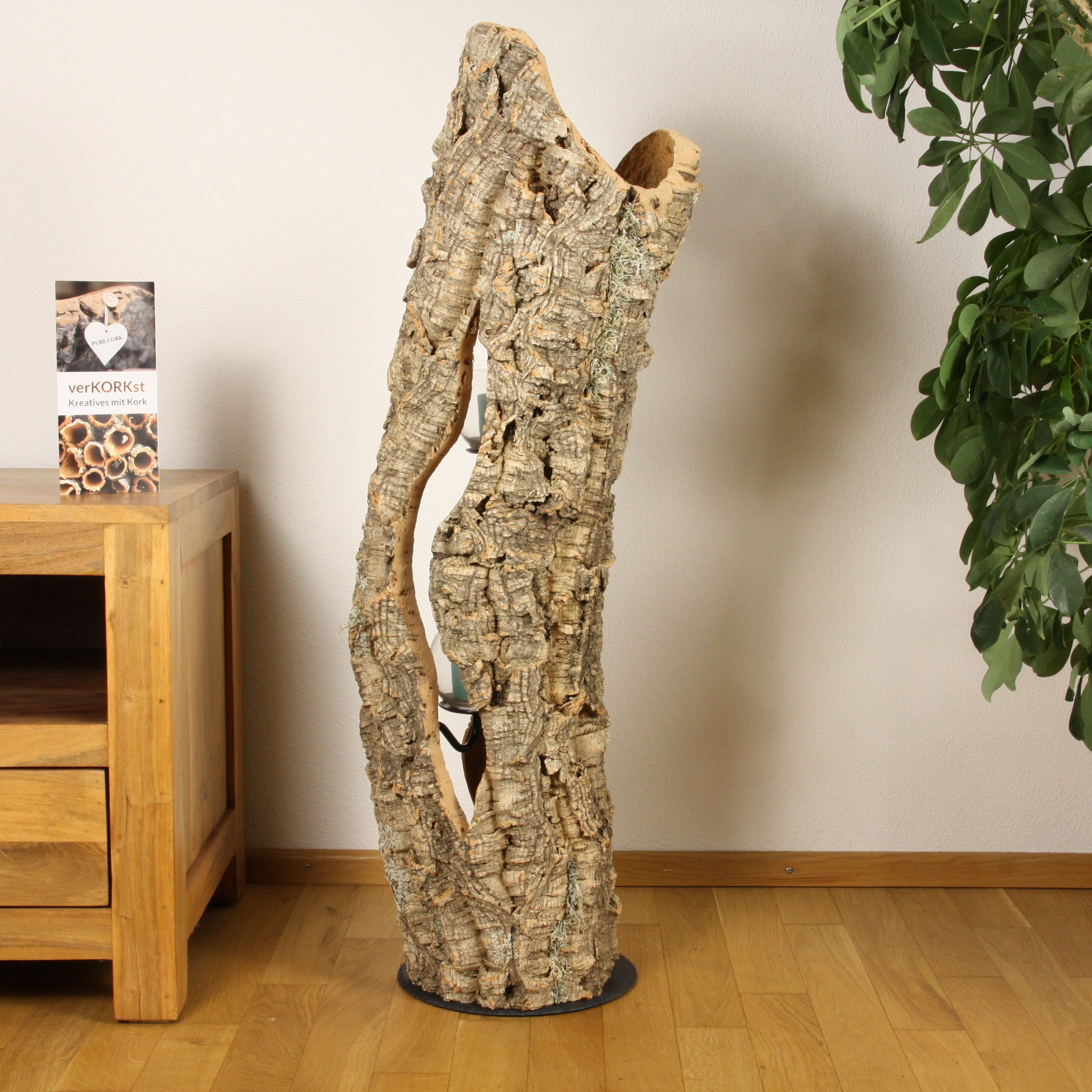 verKORKst Premium Windlicht aus Kork * Teelichthalter Kerzenhalter * rustikale Dekoration * hochwertige Deko Küche Wohnzimmer Terrasse