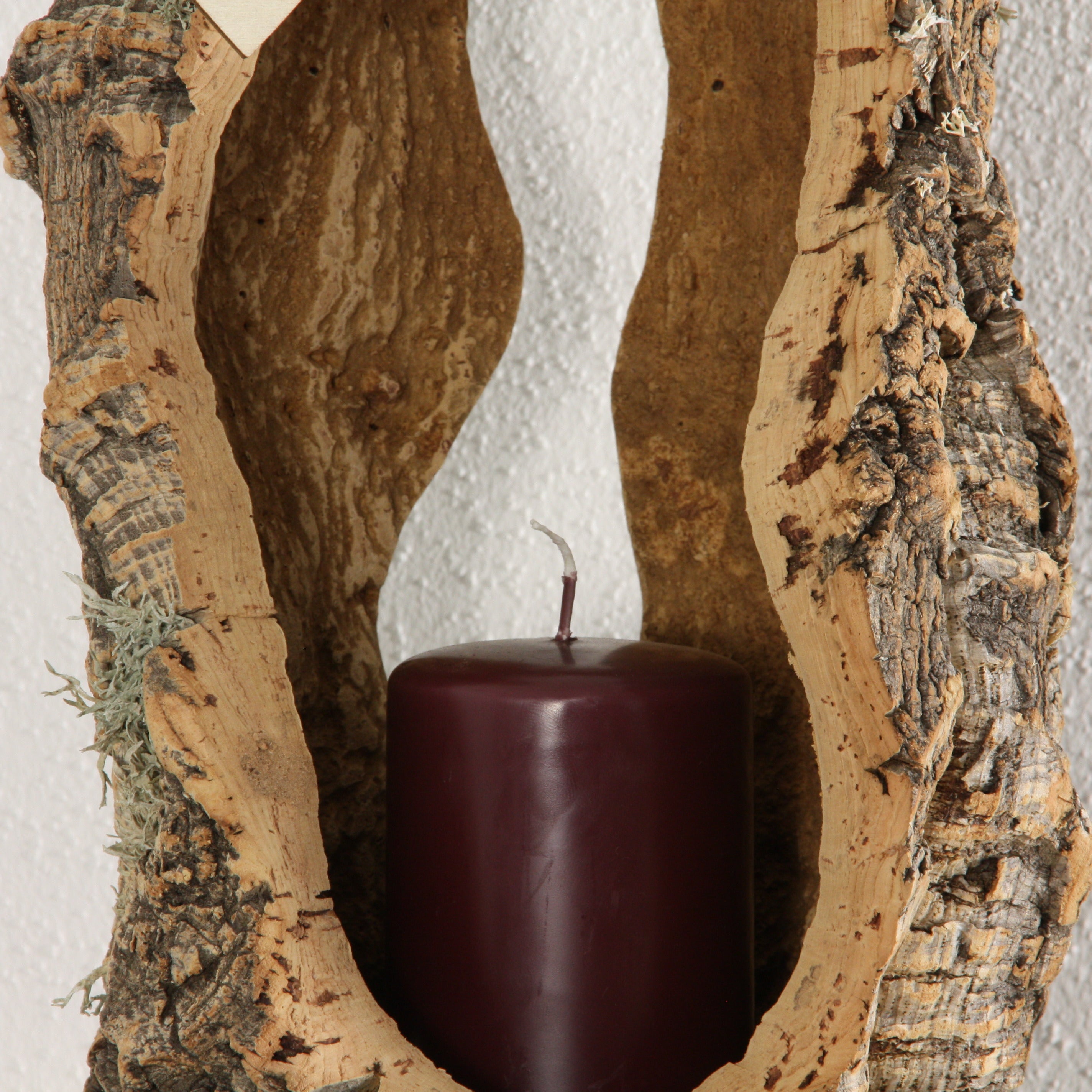 verKORKst Premium Windlicht und Tischlampe aus Korkrinde * Tischleuchte * Teelichthalter Kerzenhalter * rustikale Dekoration * handmade * Unikat