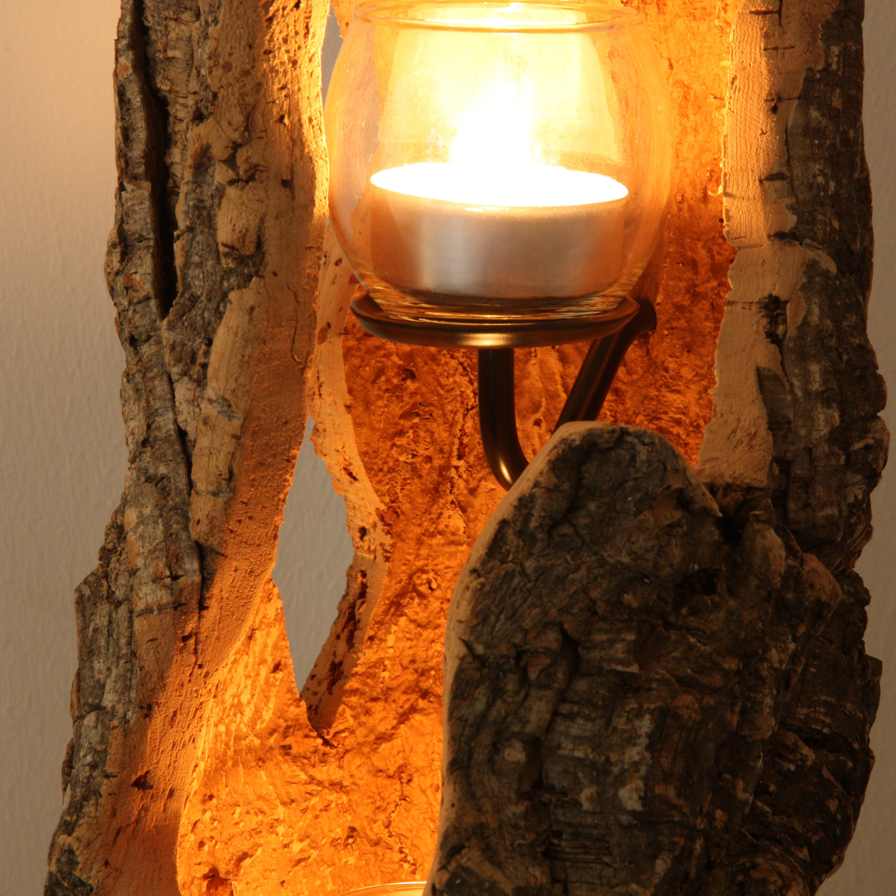 verKORKst Premium Windlicht aus Kork * Teelichthalter Kerzenhalter * rustikale Dekoration * hochwertige Deko Küche Wohnzimmer Terrasse