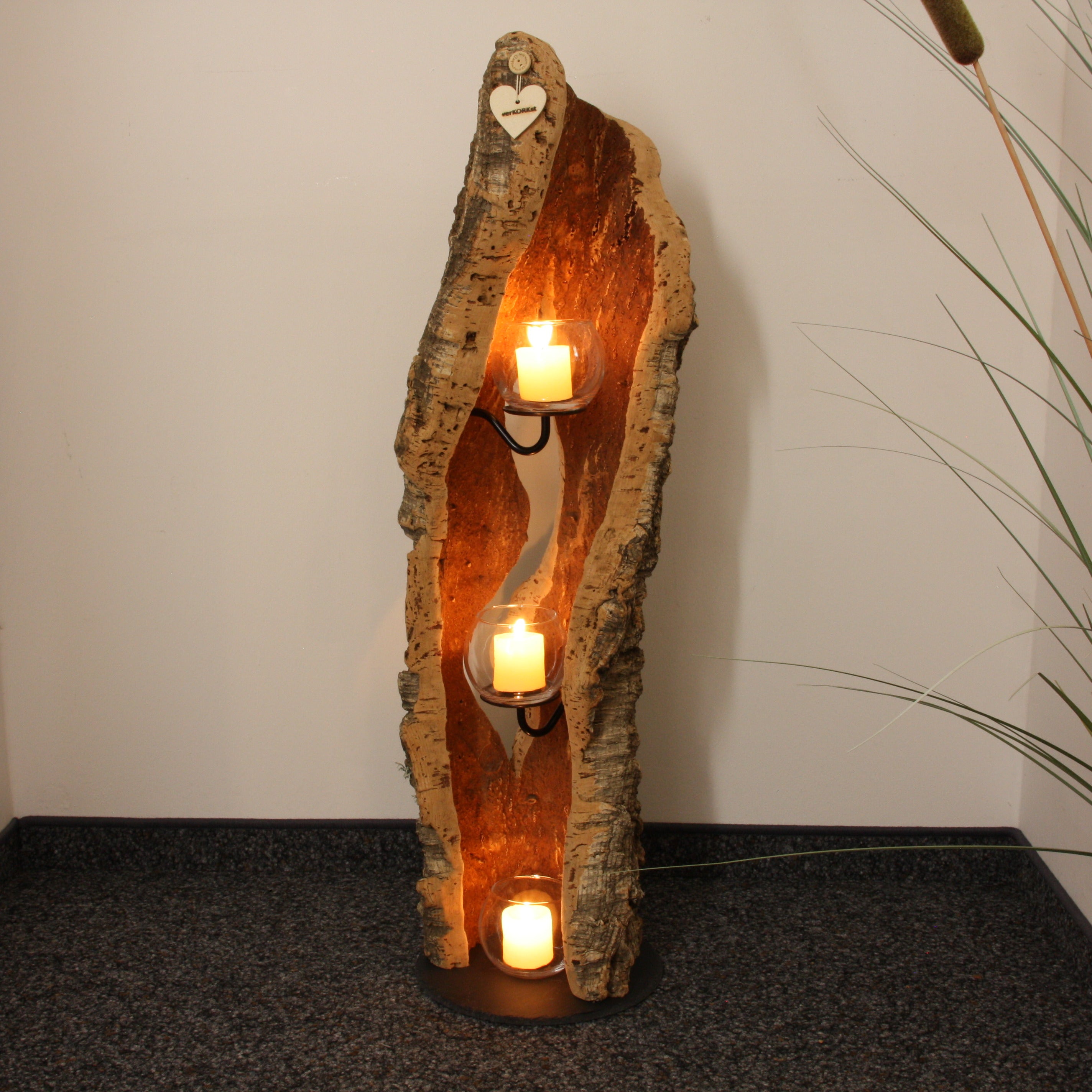 verKORKst Premium Windlicht aus Kork * Teelichthalter Kerzenhalter * rustikale Dekoration * hochwertige Deko Küche Wohnzimmer Terrasse