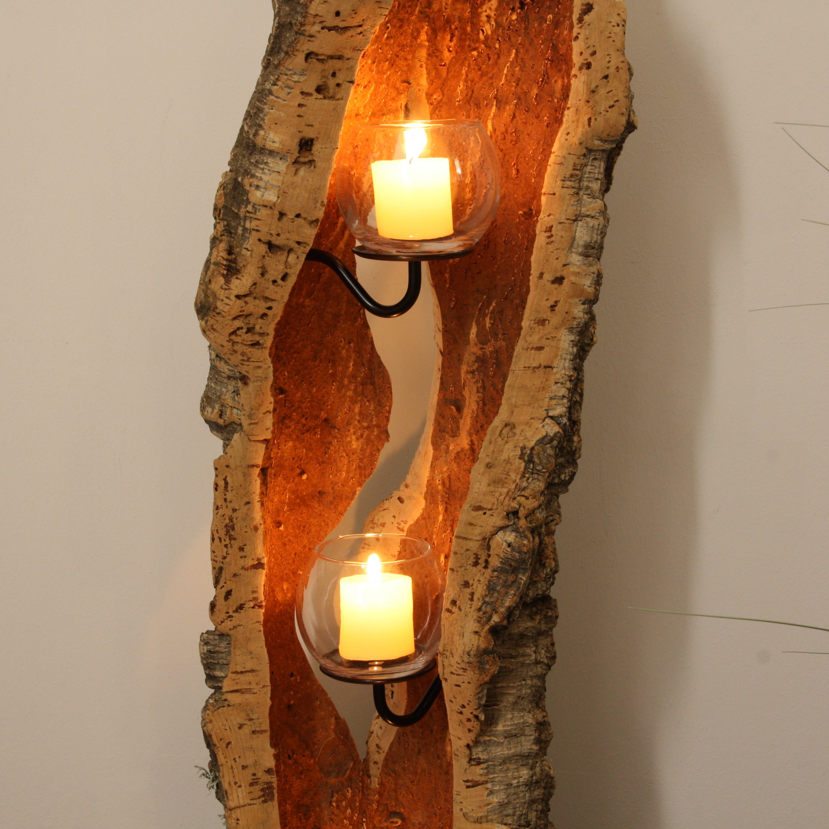 verKORKst premium lantern made of cork * tea light holder candle holder * rustic decoration * high-quality decoration kitchen living room terrace