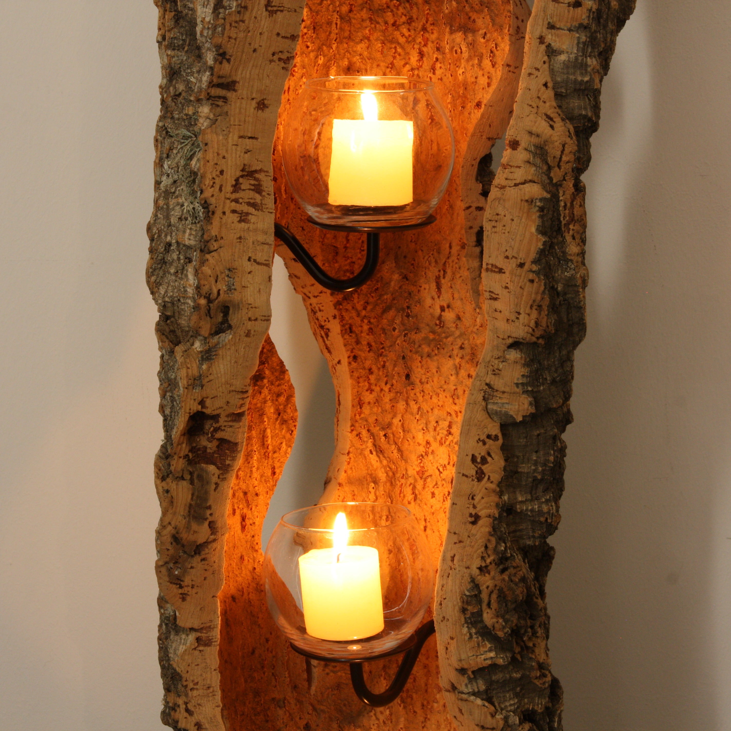 verKORKst premium lantern made of cork * tea light holder candle holder * rustic decoration * high-quality decoration kitchen living room terrace