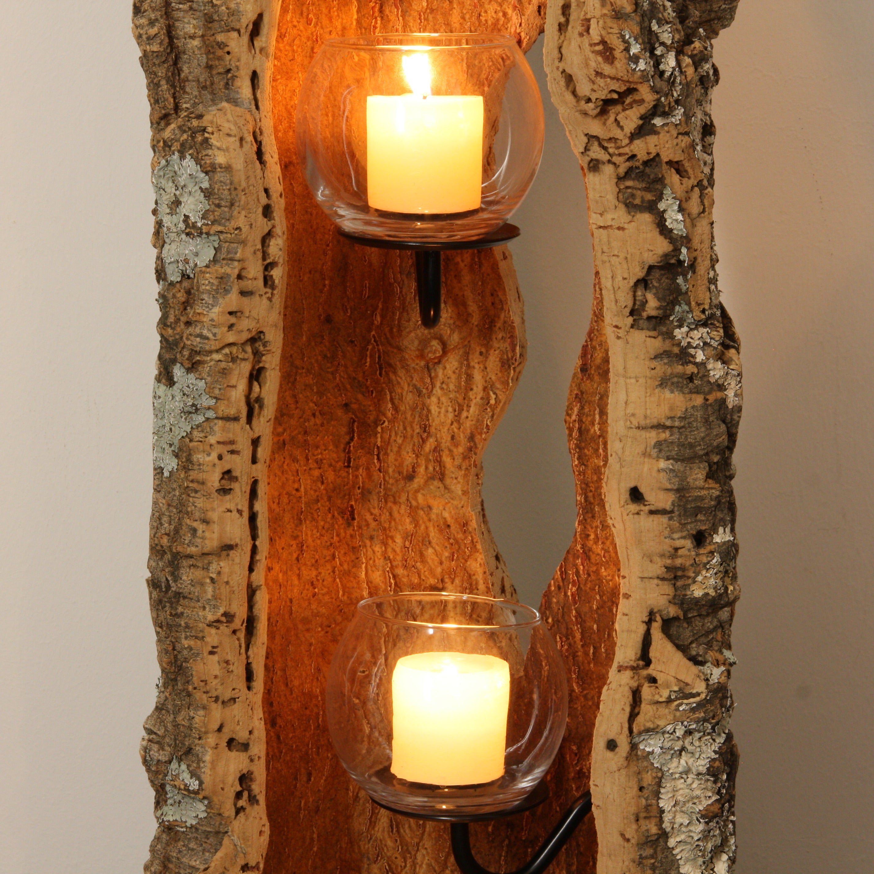 verKORKst Premium Windlicht aus Kork * Teelichthalter Kerzenhalter * rustikale Dekoration * hochwertige Deko Küche Wohnzimmer Terrasse