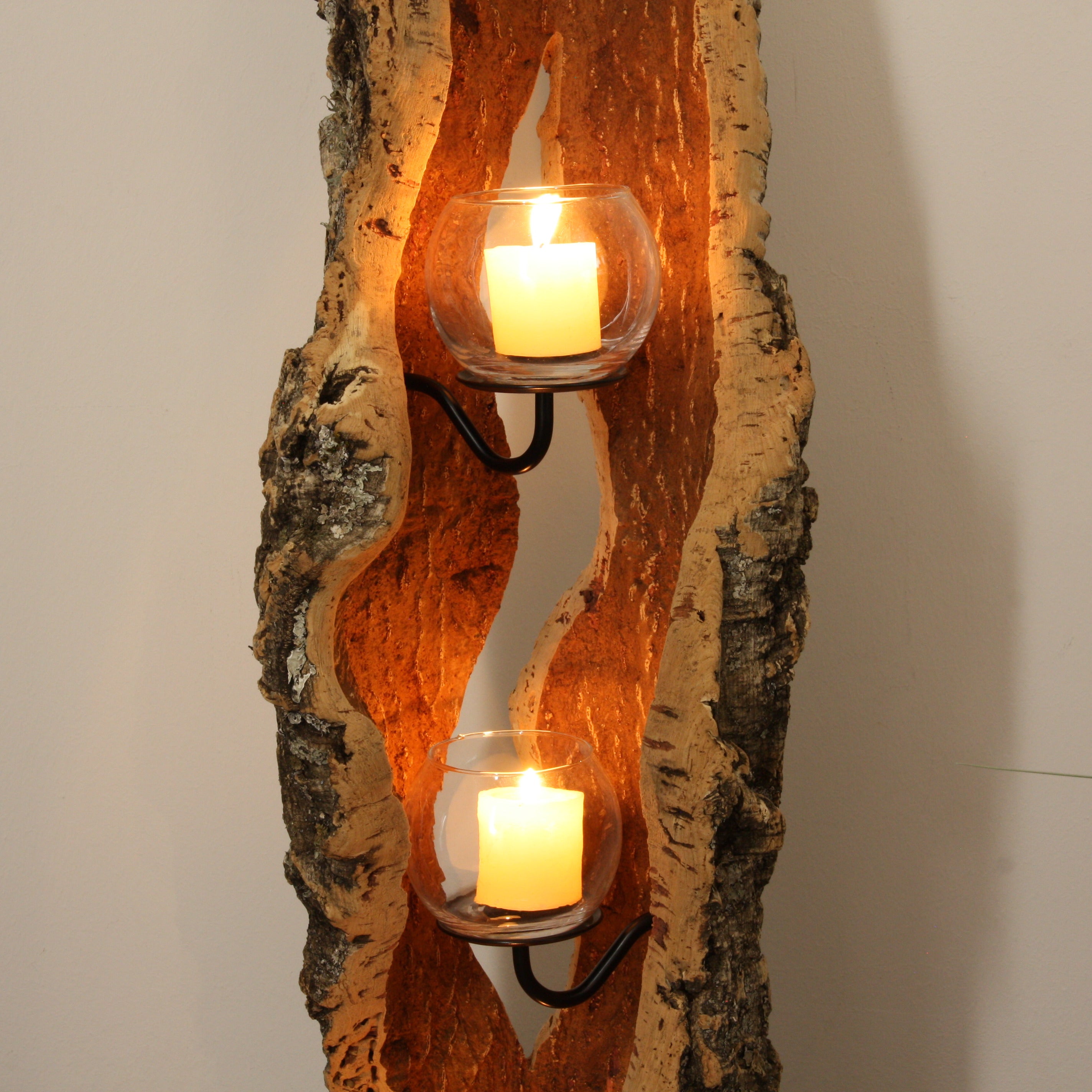 verKORKst Premium Windlicht aus Kork * Teelichthalter Kerzenhalter * rustikale Dekoration * hochwertige Deko Küche Wohnzimmer Terrasse