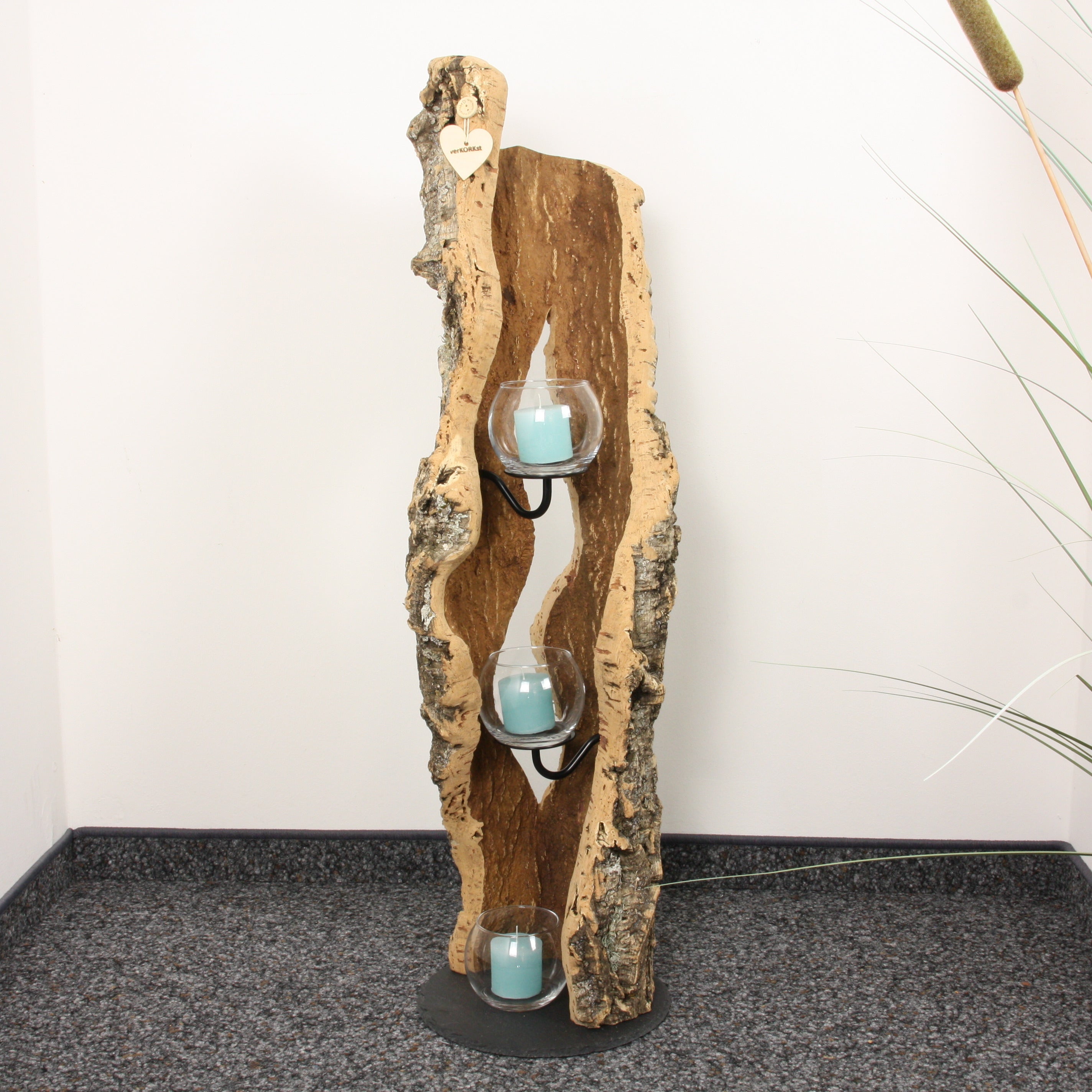 verKORKst Premium Windlicht aus Kork * Teelichthalter Kerzenhalter * rustikale Dekoration * hochwertige Deko Küche Wohnzimmer Terrasse