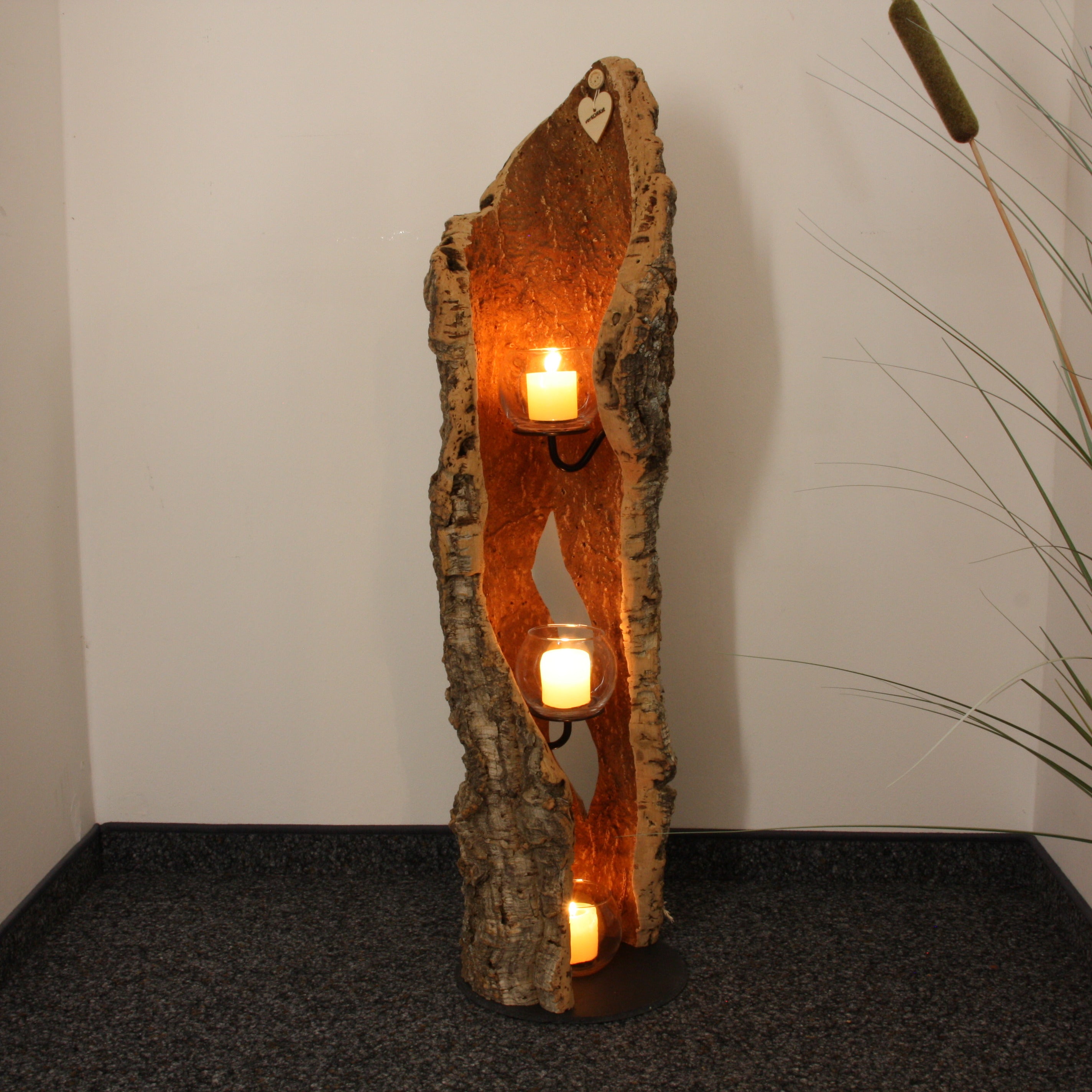 verKORKst Premium Windlicht aus Kork * Teelichthalter Kerzenhalter * rustikale Dekoration * hochwertige Deko Küche Wohnzimmer Terrasse