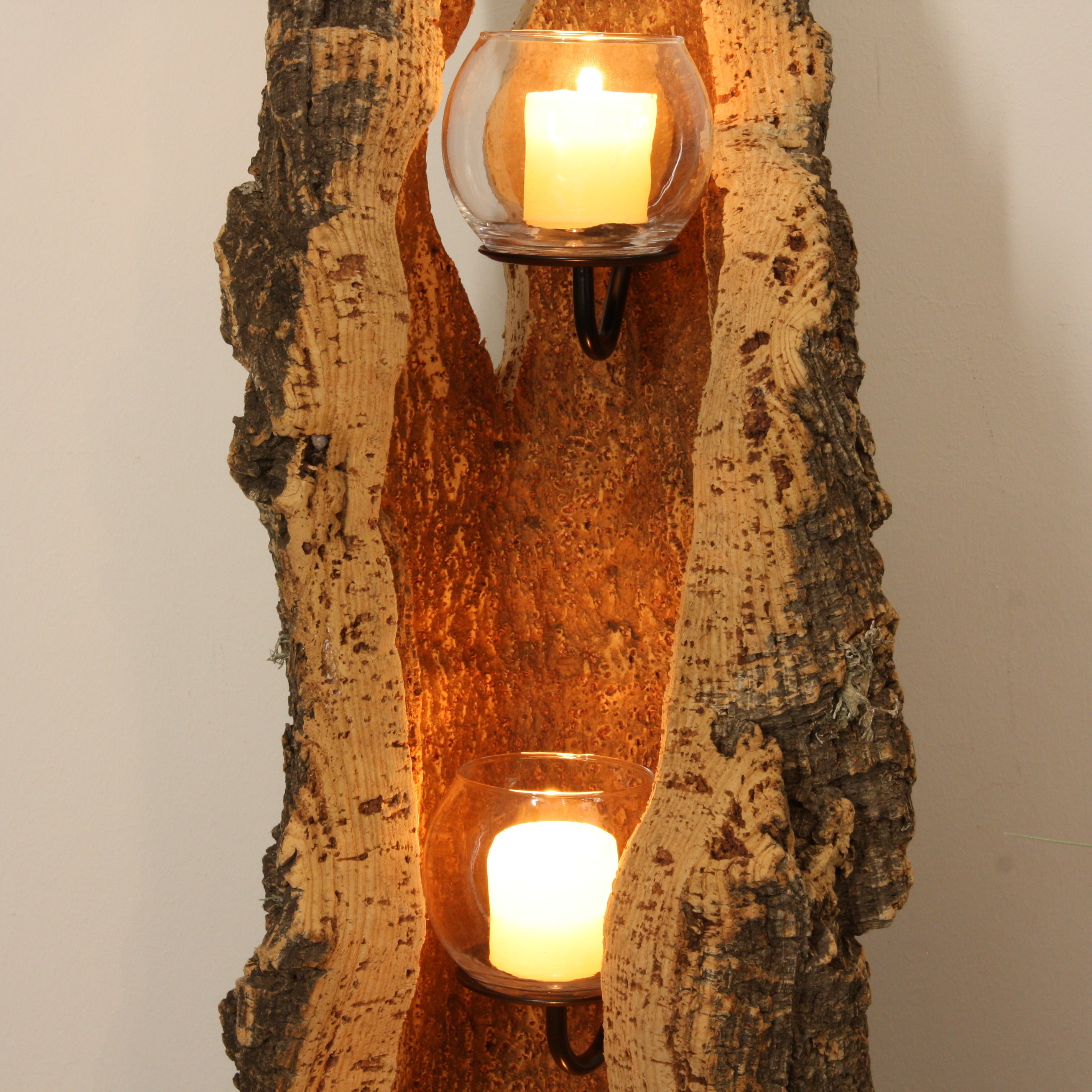 verKORKst Premium Windlicht aus Kork * Teelichthalter Kerzenhalter * rustikale Dekoration * hochwertige Deko Küche Wohnzimmer Terrasse