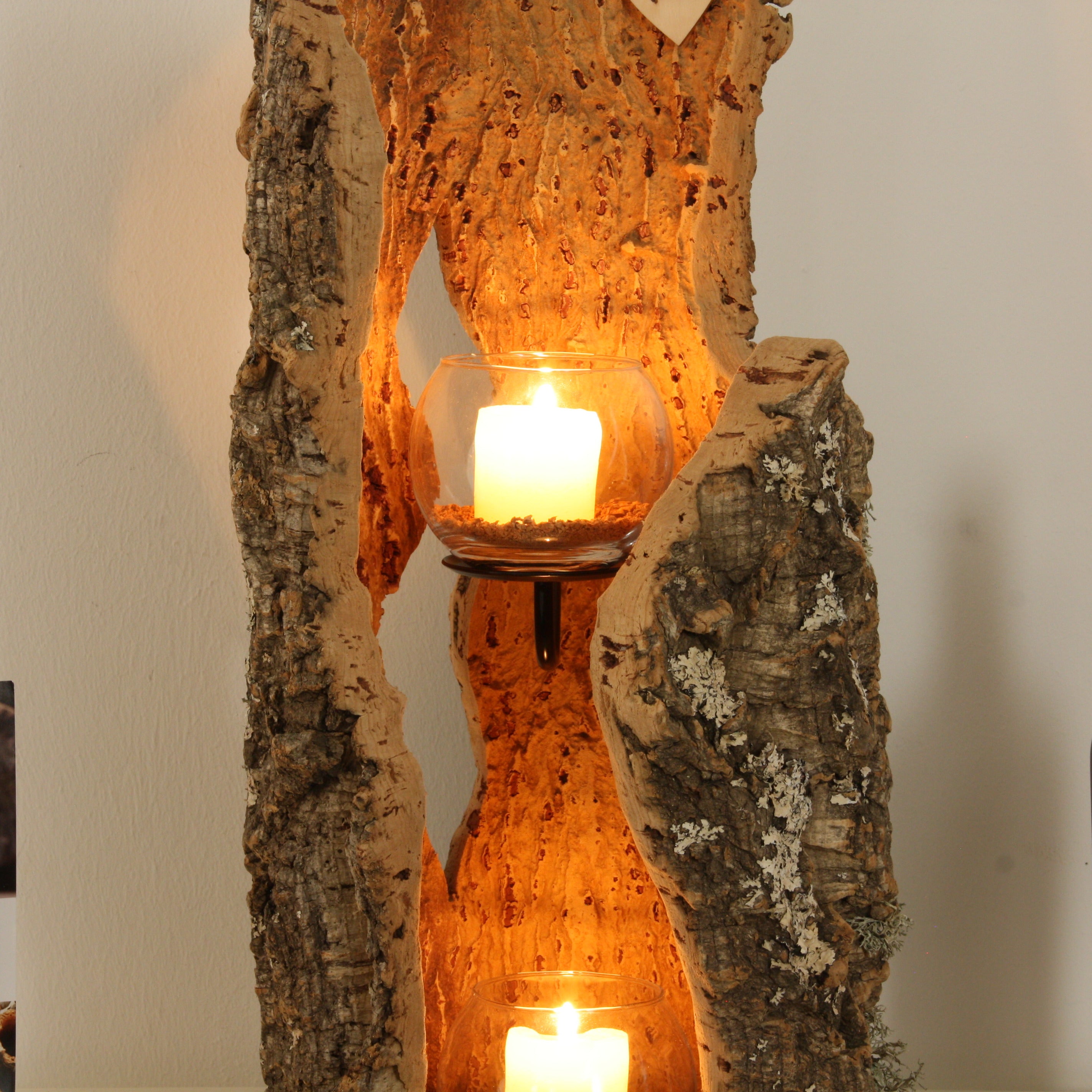 verKORKst Premium Windlicht aus Kork * Teelichthalter Kerzenhalter * rustikale Dekoration * hochwertige Deko Küche Wohnzimmer Terrasse