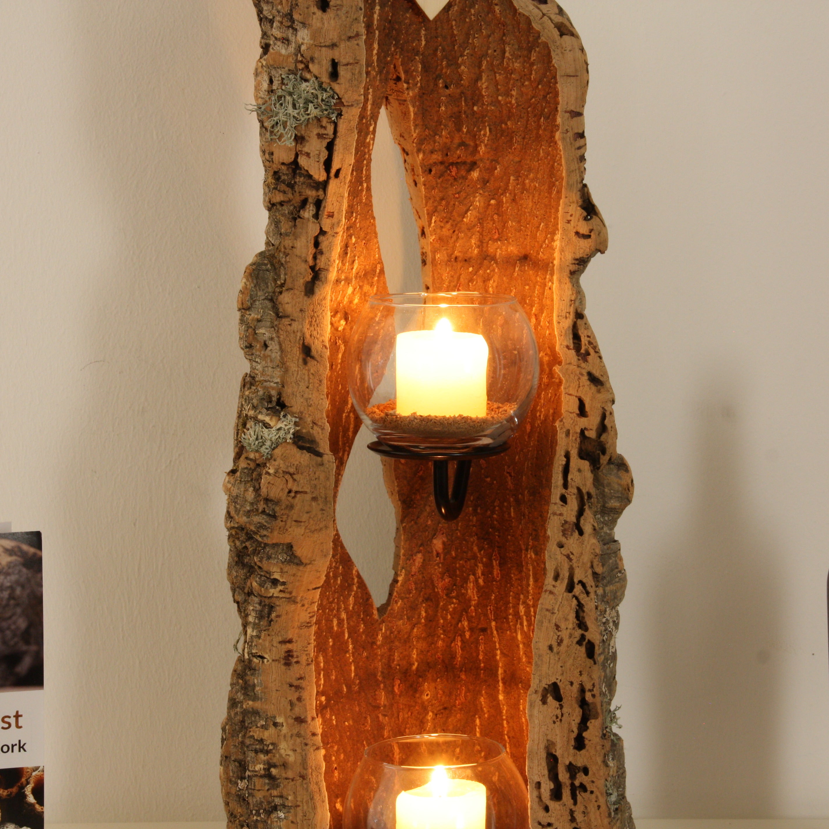 verKORKst Premium Windlicht aus Kork * Teelichthalter Kerzenhalter * rustikale Dekoration * hochwertige Deko Küche Wohnzimmer Terrasse