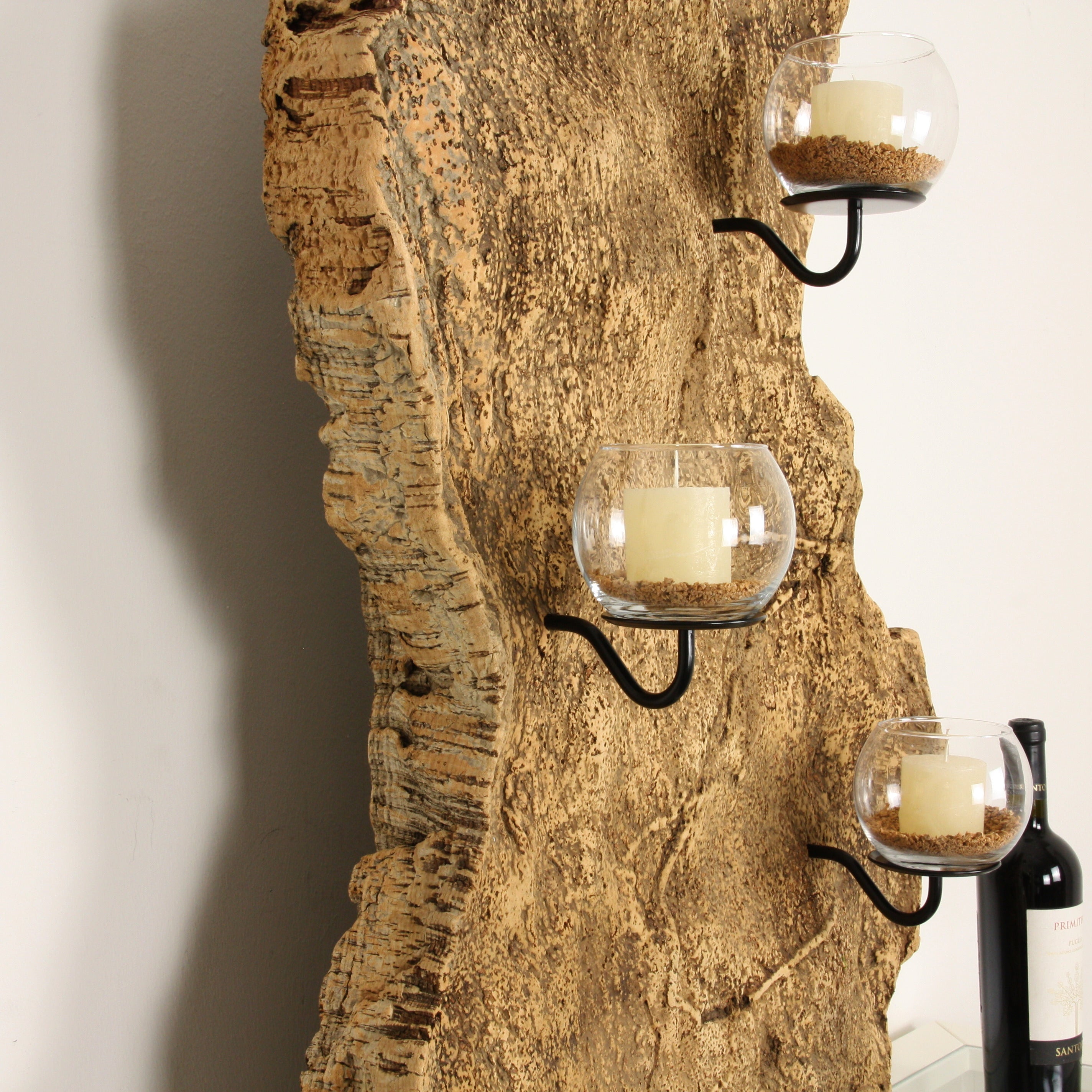 verKORKst Premium Windlicht aus Kork * absolutes Unikat * über 40 Jahre alte Korkrinde * einzigartiger Kerzenständer