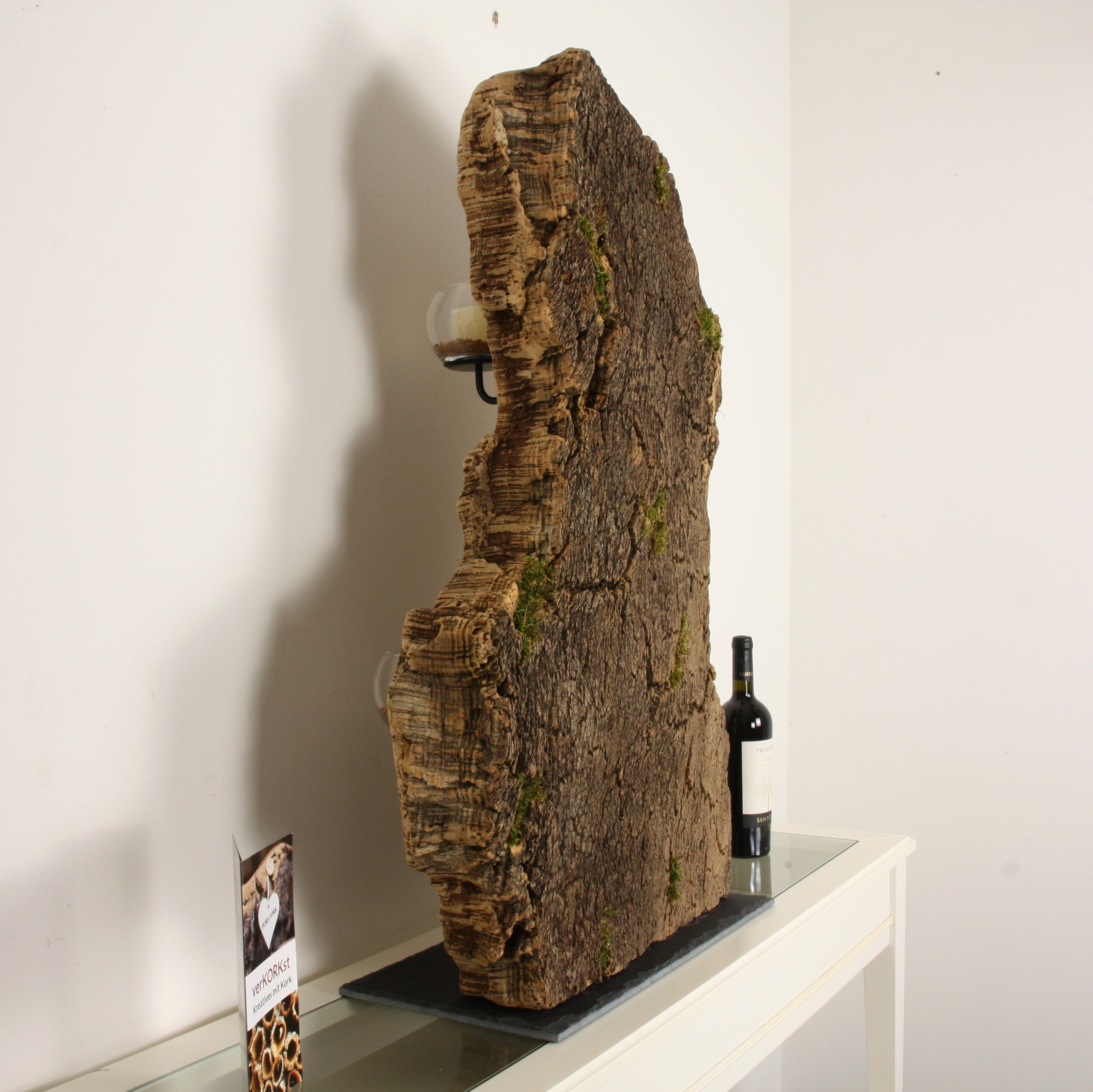 verKORKst Premium Windlicht aus Kork * absolutes Unikat * über 40 Jahre alte Korkrinde * einzigartiger Kerzenständer