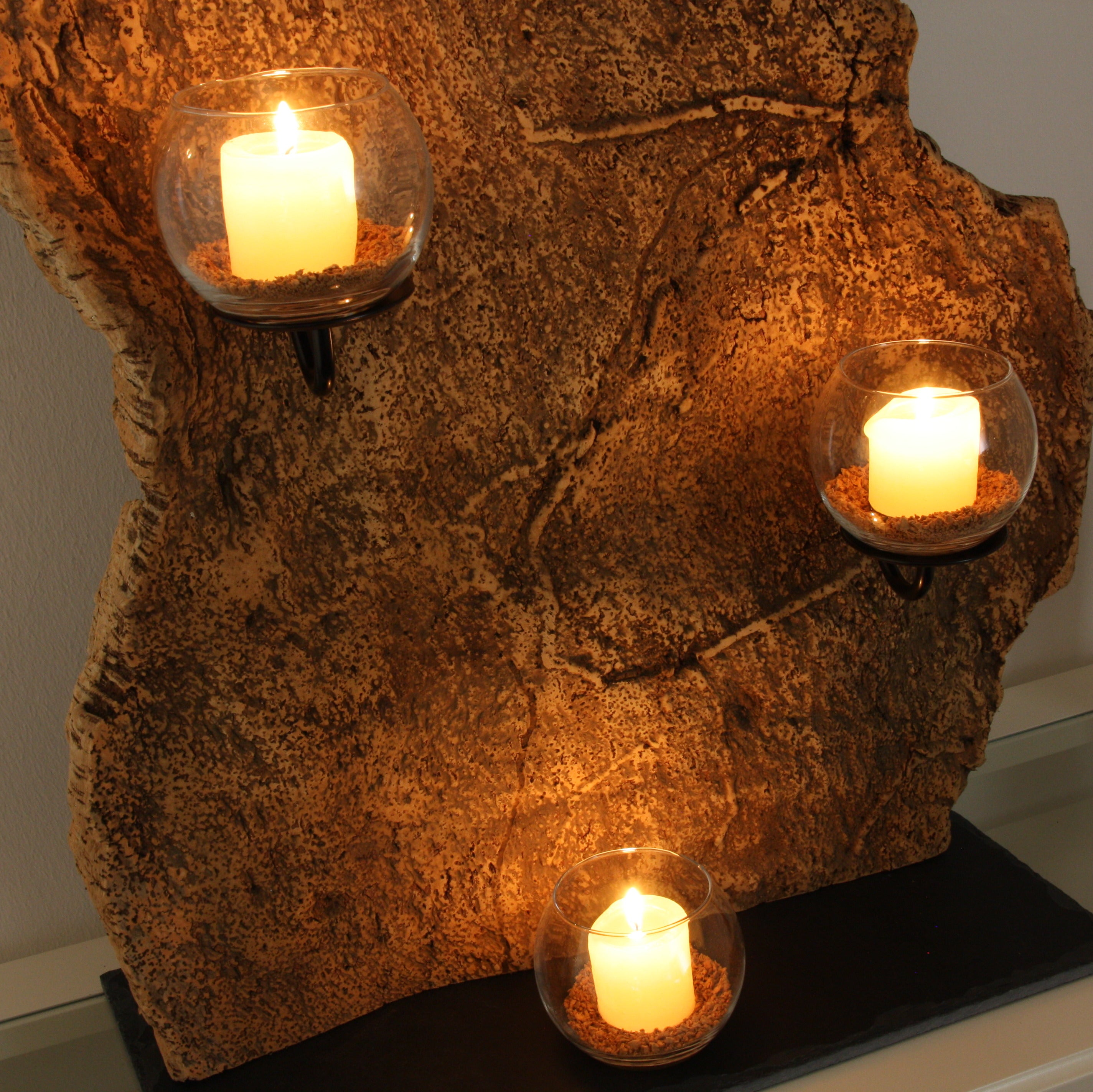 verKORKst Premium Windlicht aus Kork * absolutes Unikat * über 40 Jahre alte Korkrinde * einzigartiger Kerzenständer