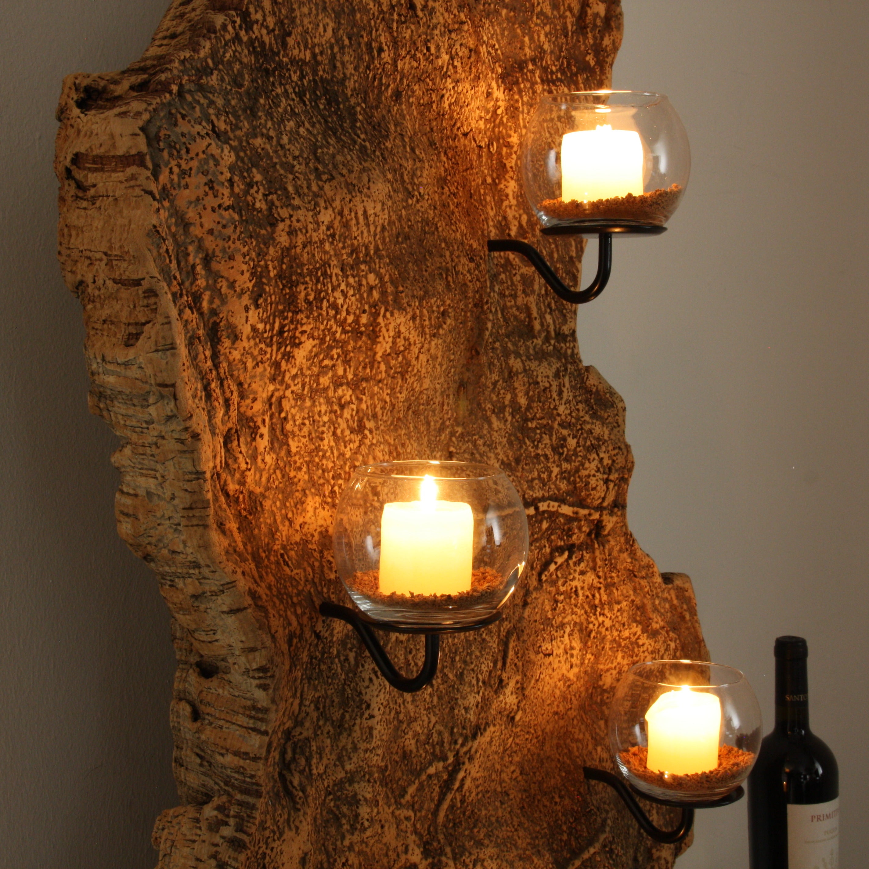 verKORKst Premium Windlicht aus Kork * absolutes Unikat * über 40 Jahre alte Korkrinde * einzigartiger Kerzenständer