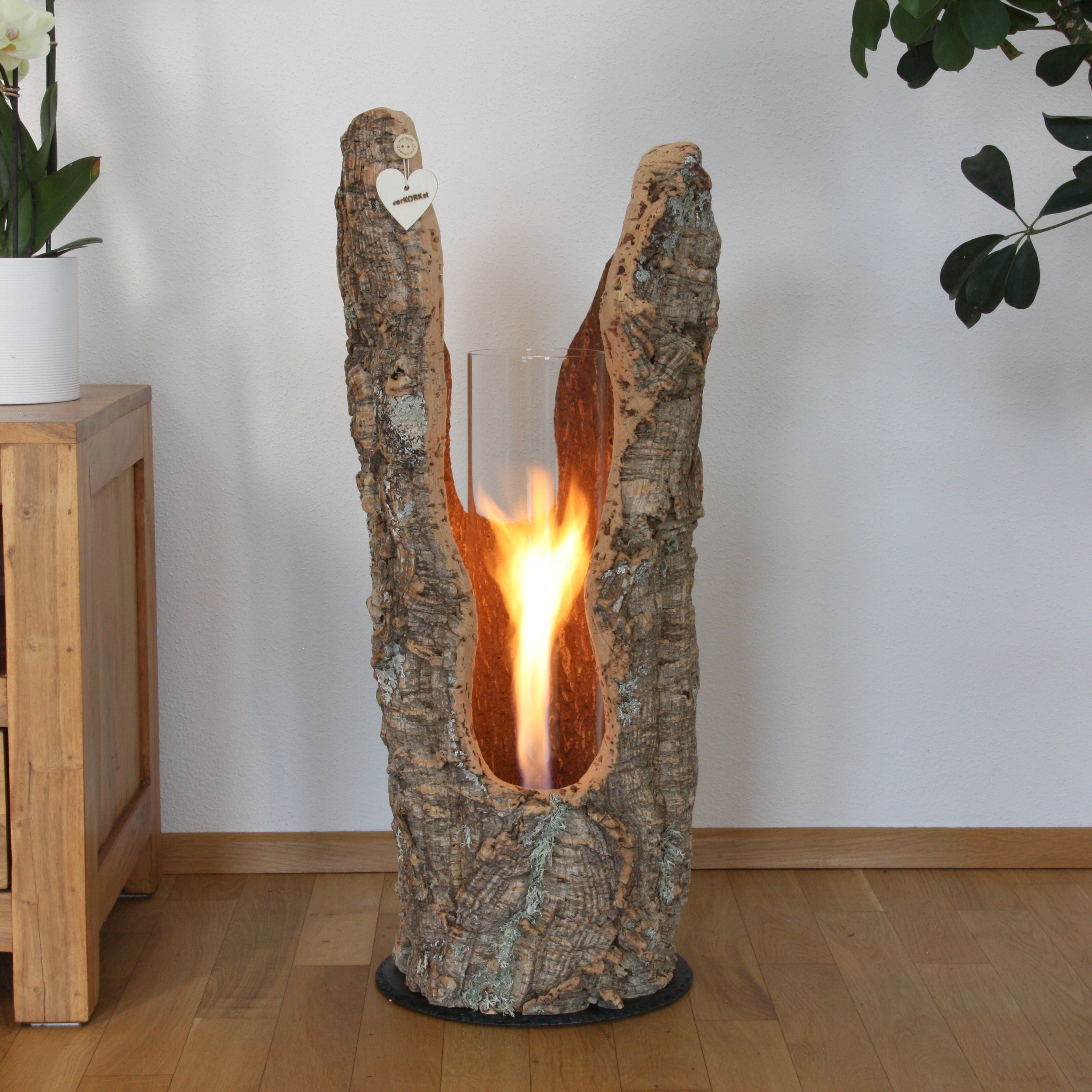 verKORKst Premium Tischfeuer in Korkrinde * Indoor und Outdoor * kein Mindestabstand * Tischfeuer SPIN1200 höfats Kempten