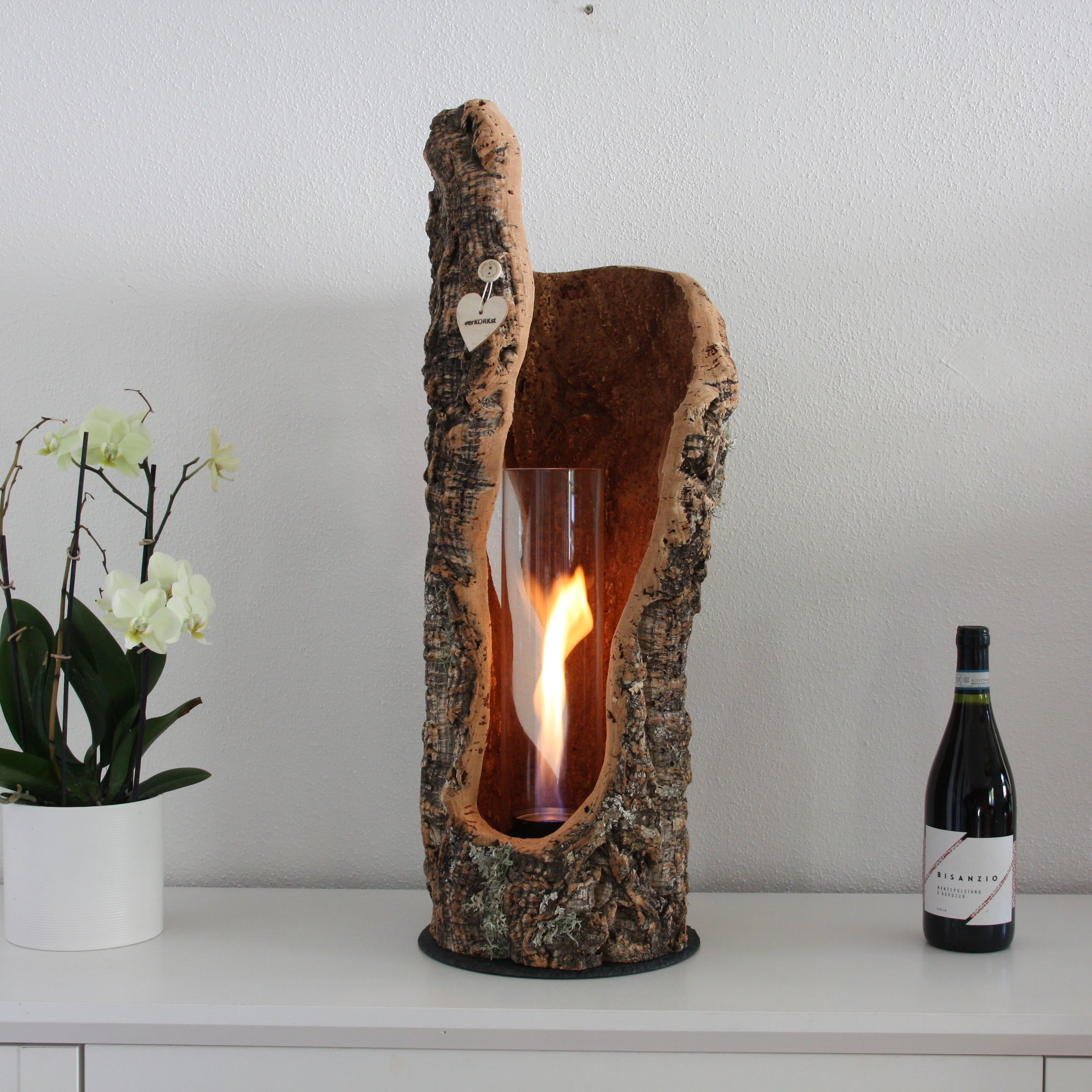 verKORKst Premium Tischfeuer in Korkrinde * Indoor und Outdoor * kein Mindestabstand * Tischfeuer SPIN900 höfats Kempten
