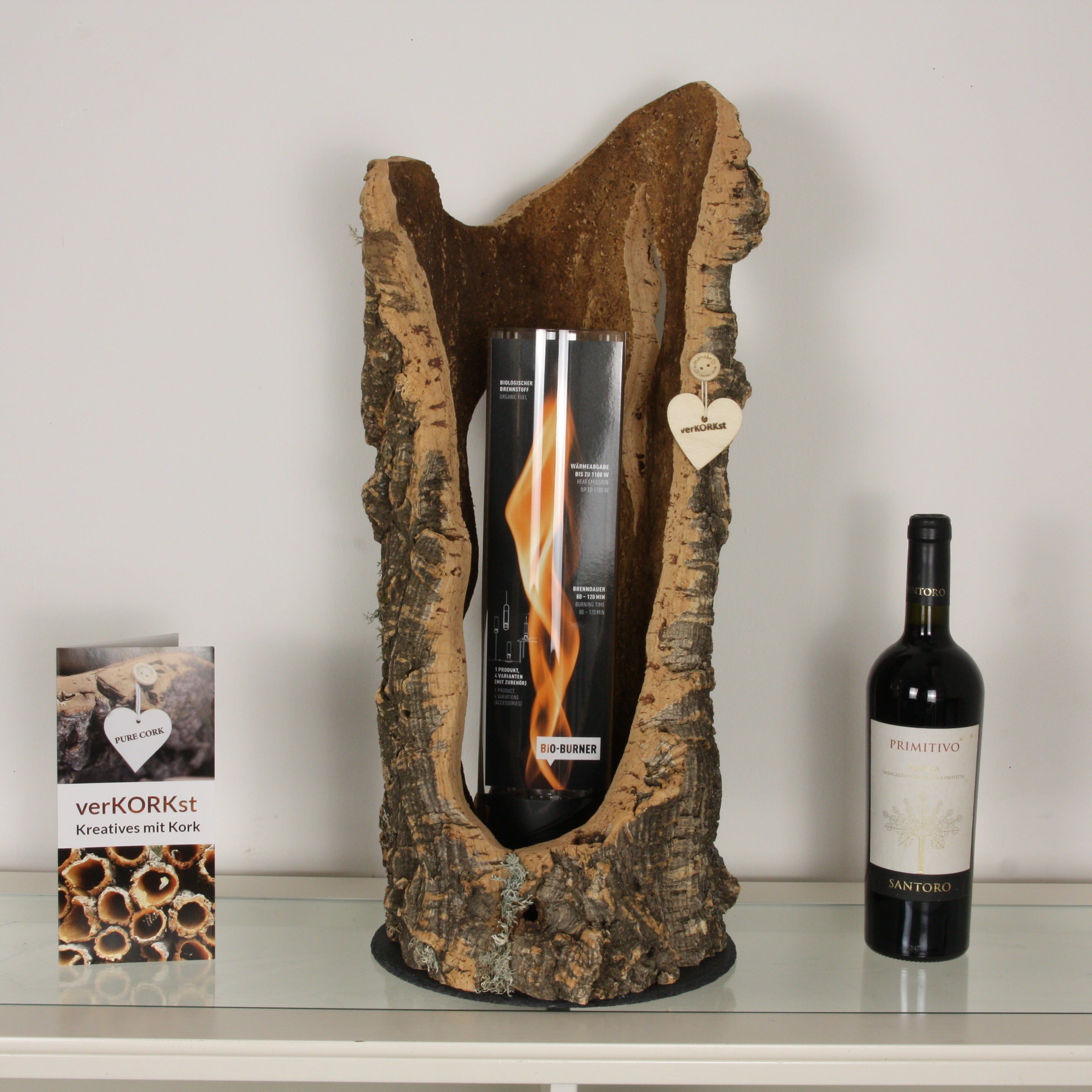 verKORKst Premium Tischfeuer in Korkrinde * verschiedene Modelle und Größen * Indoor und Outdoor * kein Mindestabstand * Tischfeuer SPIN900/SPIN1200 höfats Kempten