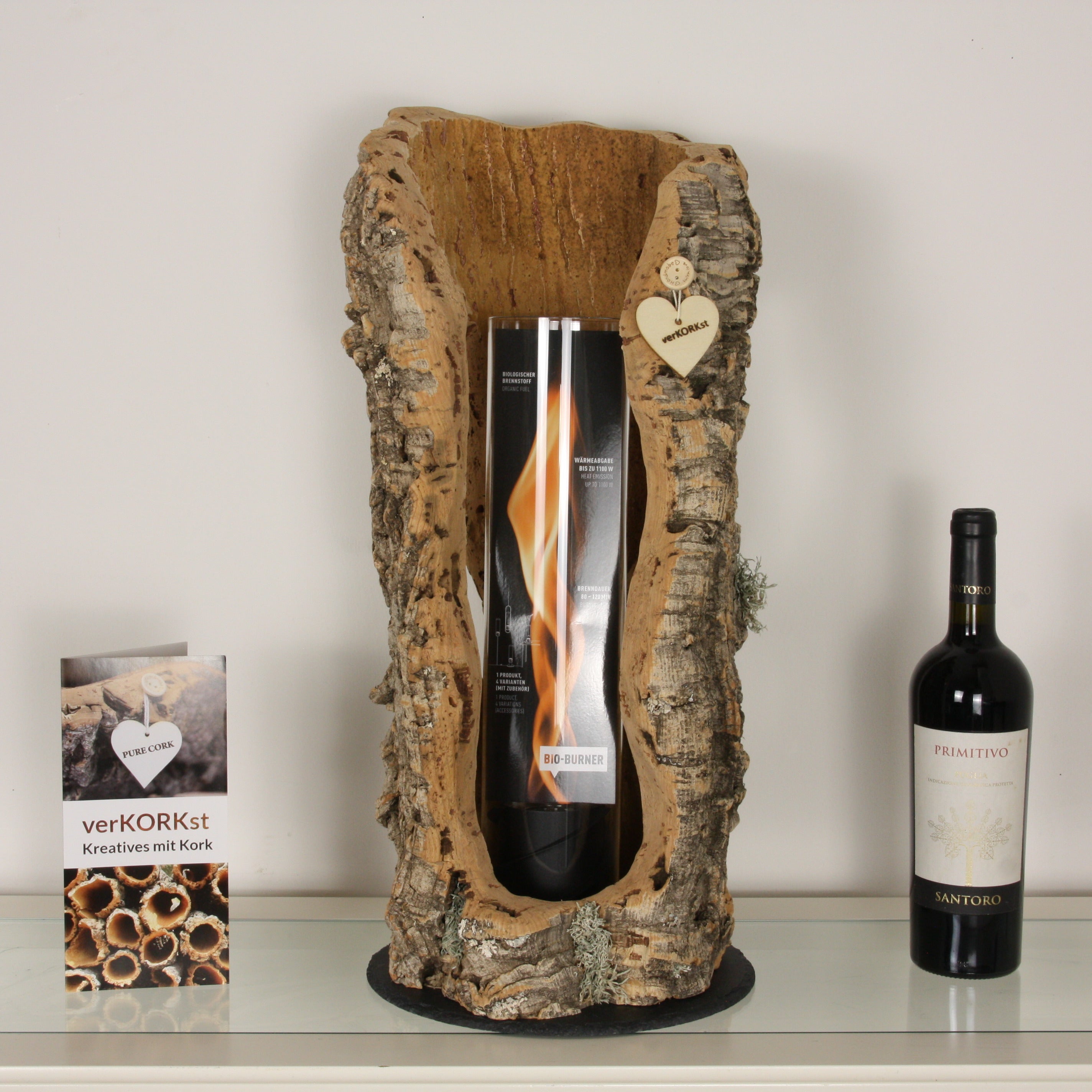 verKORKst Premium Tischfeuer in Korkrinde * verschiedene Modelle und Größen * Indoor und Outdoor * kein Mindestabstand * Tischfeuer SPIN900/SPIN1200 höfats Kempten