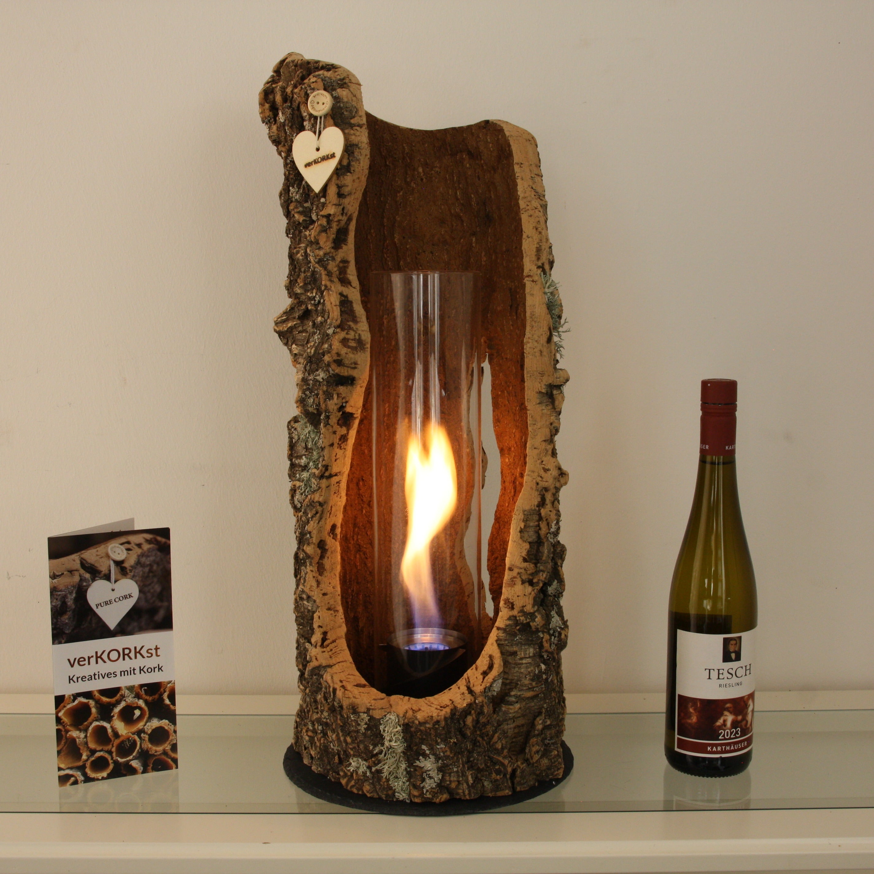 verKORKst Premium Table Fire in Cork Bark * various models and sizes * Indoor and Outdoor * no minimum distance * Table Fire SPIN900/SPIN1200 höfats Kempten