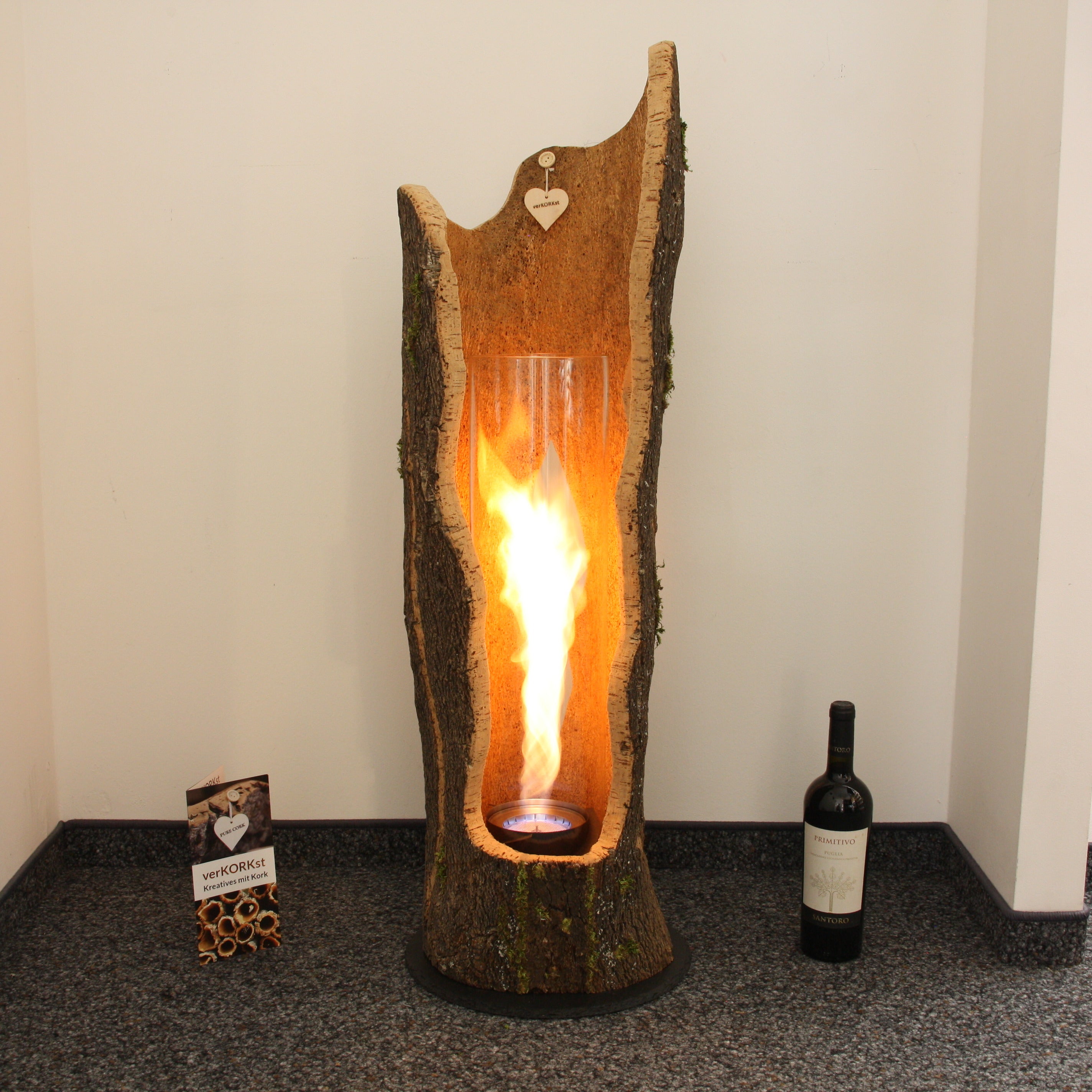 verKORKst Premium Table Fire in Cork Bark * various models and sizes * Indoor and Outdoor * no minimum distance * Table Fire SPIN900/SPIN1200 höfats Kempten