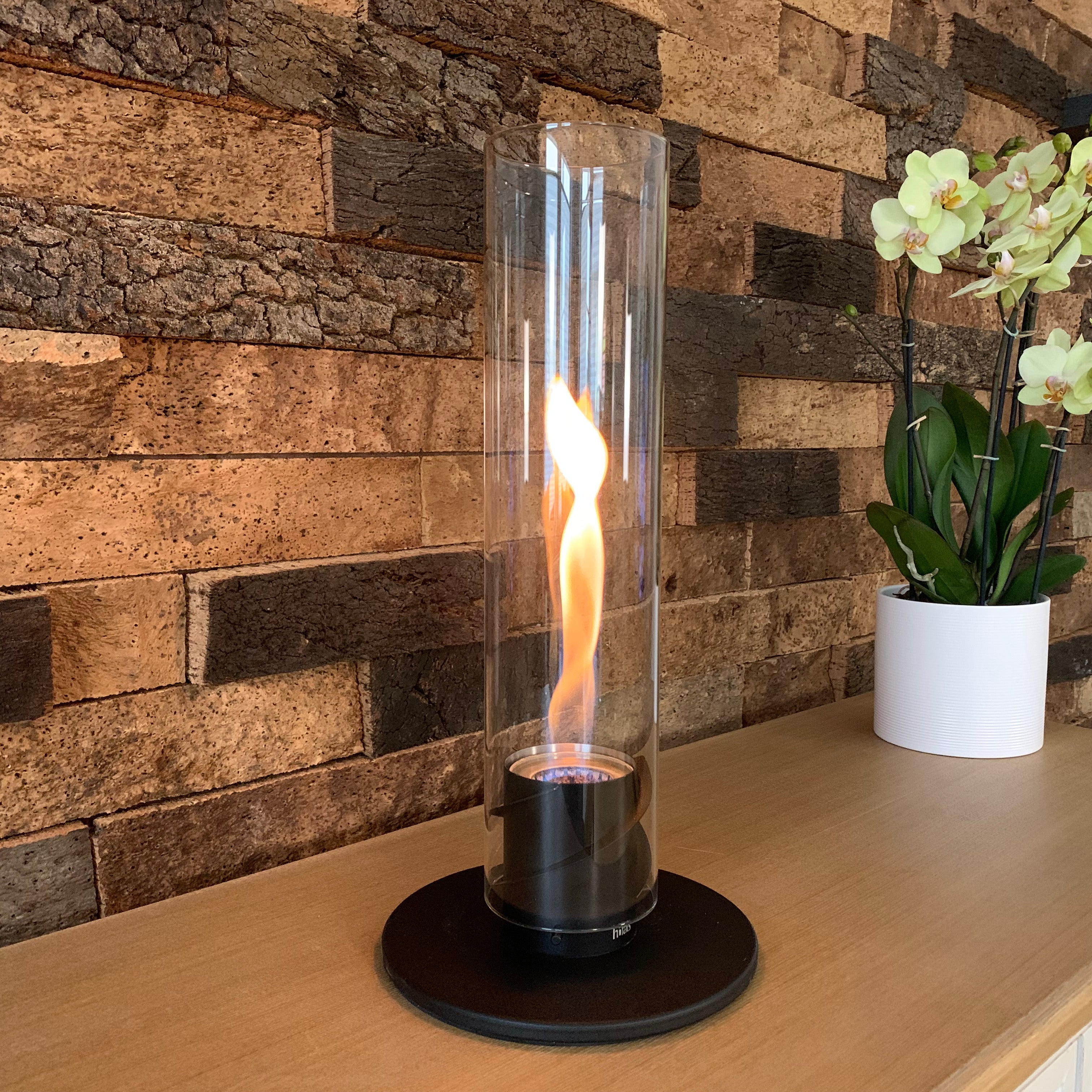 verKORKst Premium Wandfeuer in Korkrinde * Wandfackel * Indoor und Outdoor * kein Mindestabstand * Tischfeuer SPIN900 höfats Kempten * handmade in Germany