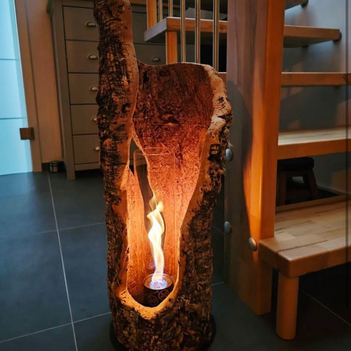 verKORKst Premium Tischfeuer in Korkrinde * Indoor und Outdoor * kein Mindestabstand * Tischfeuer SPIN900 oder SPIN1200 höfats Kempten