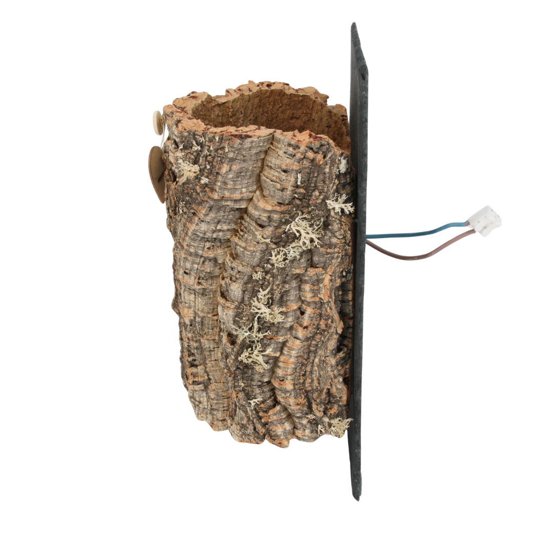 verKORKst Premium Wandlampe aus Korkrinde und Schiefer für Innen- & Außenbereich * IP54 * Exklusive Vintage * Wohnzimmer Terrasse * handmade
