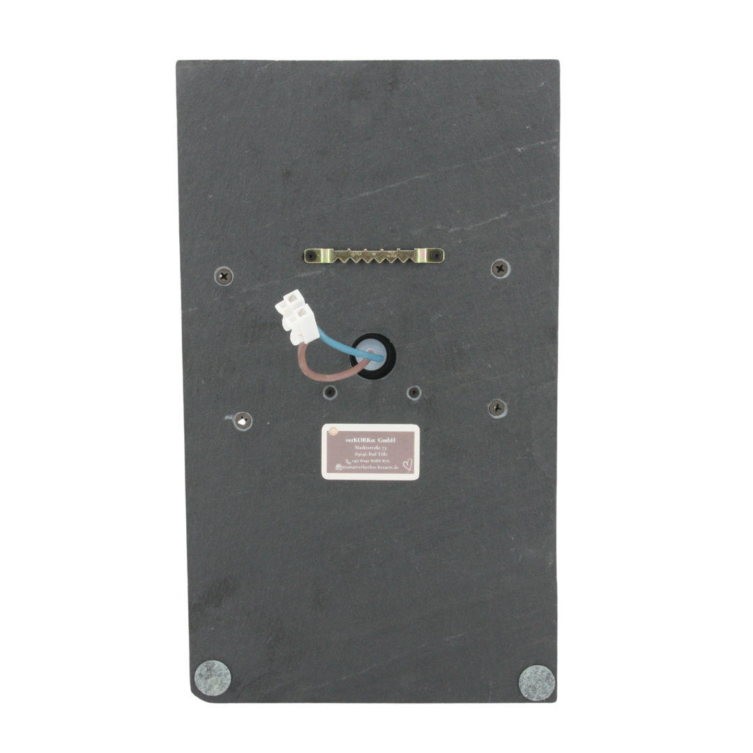 verKORKst Premium Wandlampe aus Korkrinde und Schiefer für Innen- & Außenbereich * IP54 * Exklusive Vintage * Wohnzimmer Terrasse * handmade