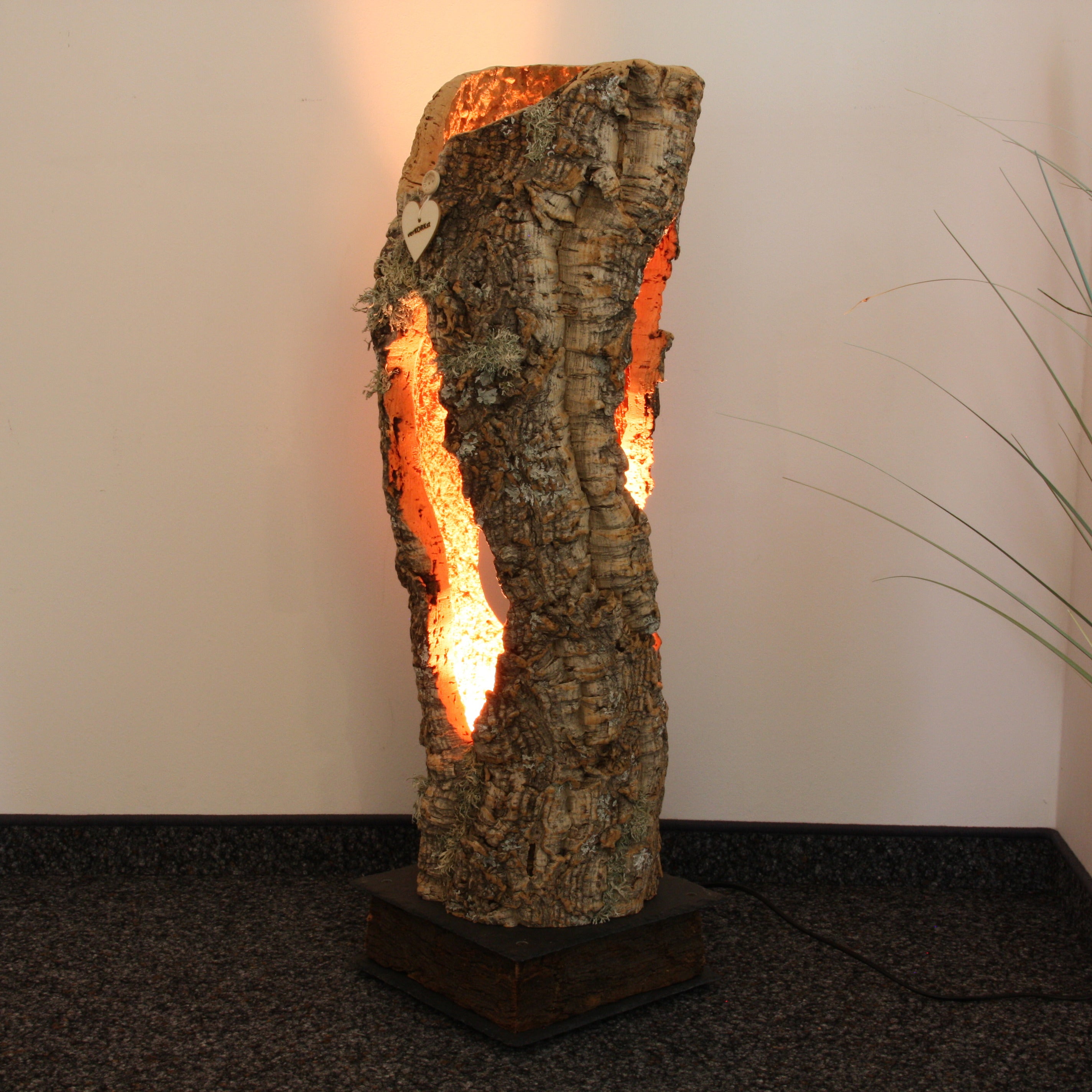 verKORKst Premium Stehlampe aus Kork * hochwertige Holz Wohnzimmerlampe * Vintage Stand LED-Leuchte * handgefertigt in Deutschland