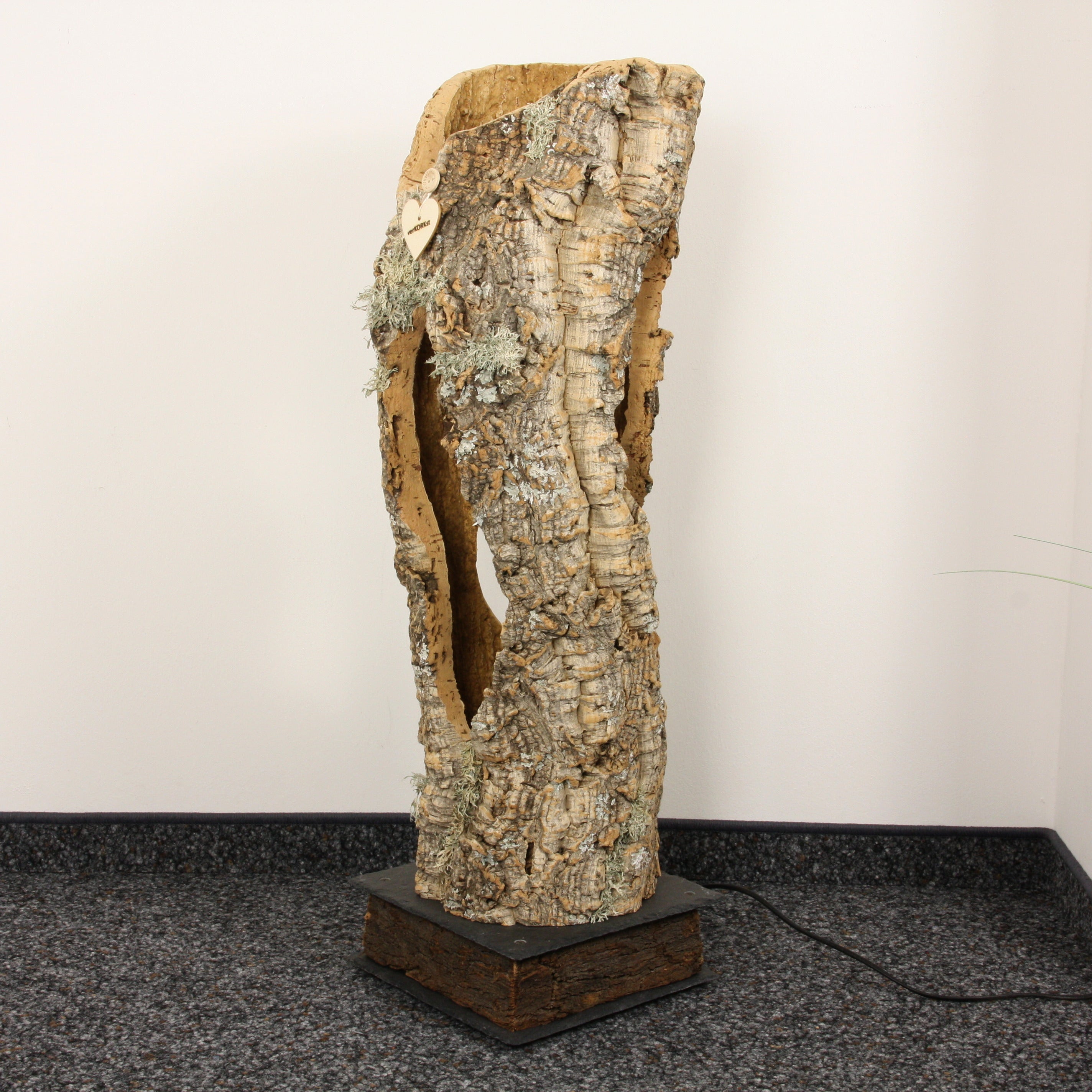 verKORKst Premium Stehlampe aus Kork * hochwertige Holz Wohnzimmerlampe * Vintage Stand LED-Leuchte * handgefertigt in Deutschland