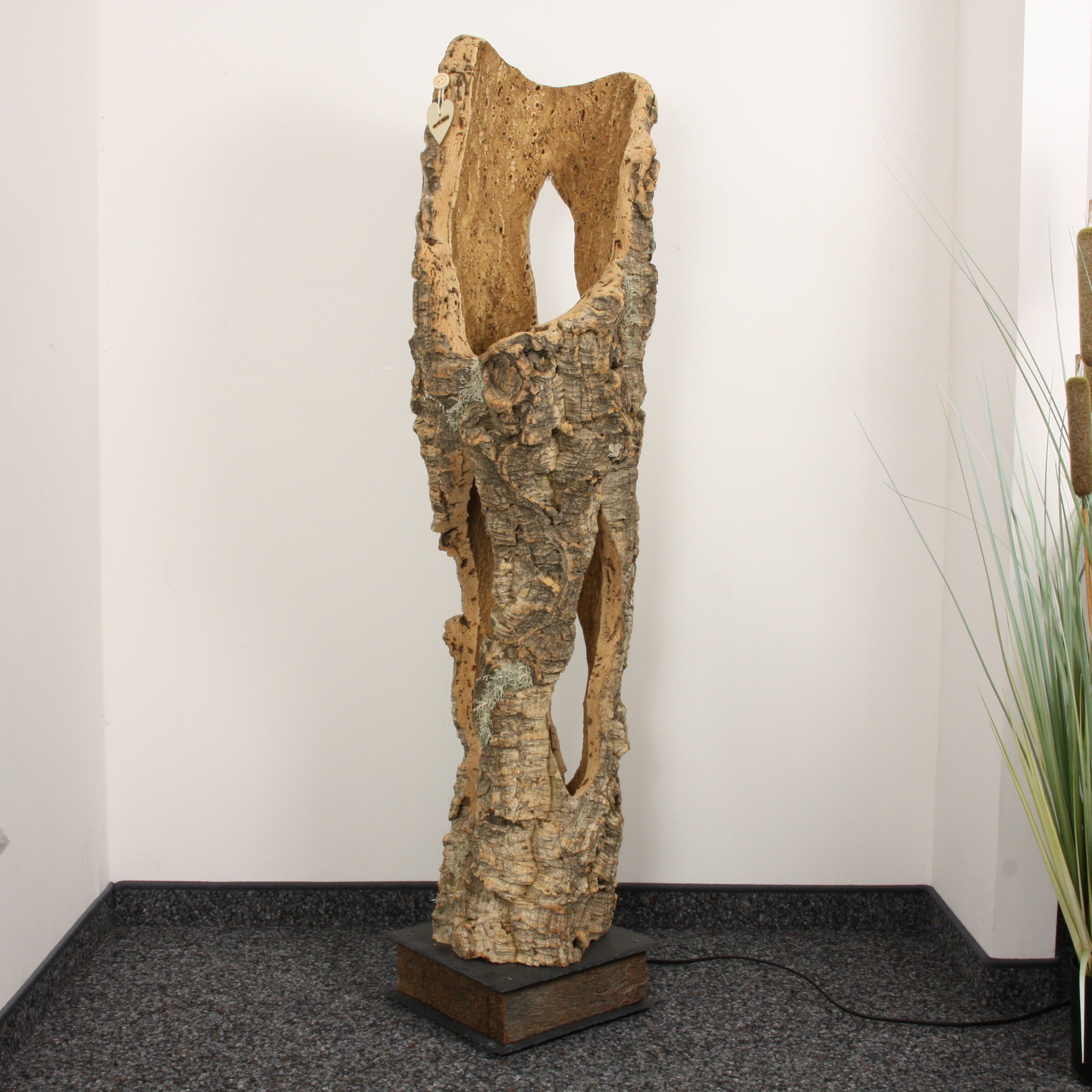 verKORKst Premium Stehlampe aus Kork * hochwertige Holz Wohnzimmerlampe * Vintage Stand LED-Leuchte * handgefertigt in Deutschland