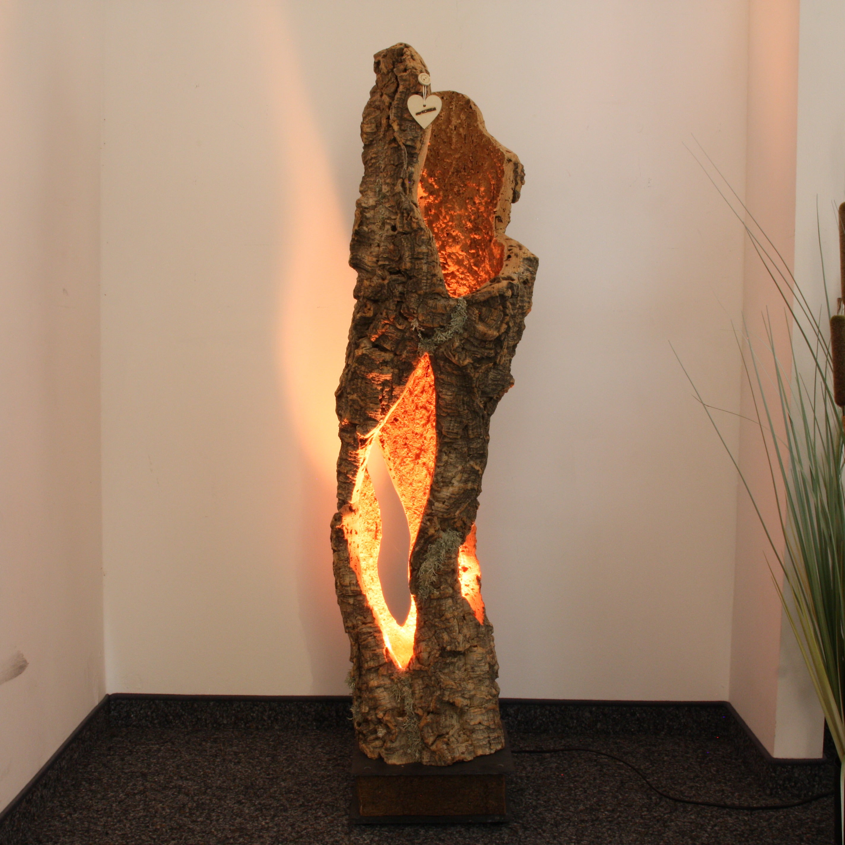 verKORKst Premium Stehlampe aus Kork * hochwertige Holz Wohnzimmerlampe * Vintage Stand LED-Leuchte * handgefertigt in Deutschland