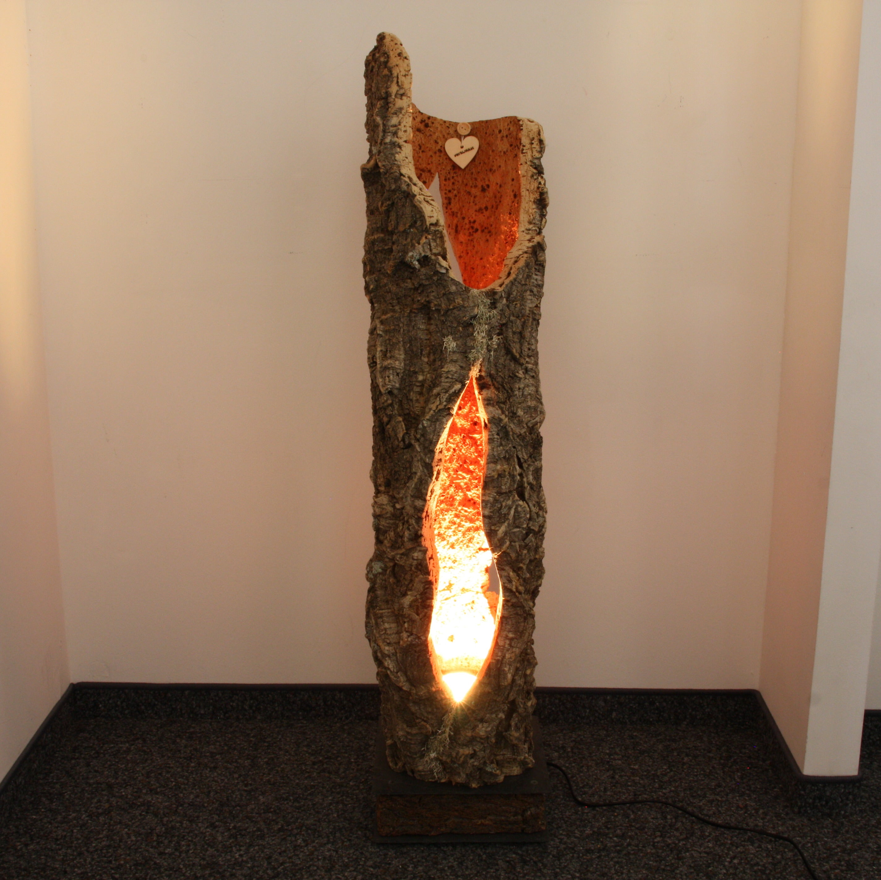 verKORKst Premium Stehlampe aus Kork * hochwertige Holz Wohnzimmerlampe * Vintage Stand LED-Leuchte * handgefertigt in Deutschland
