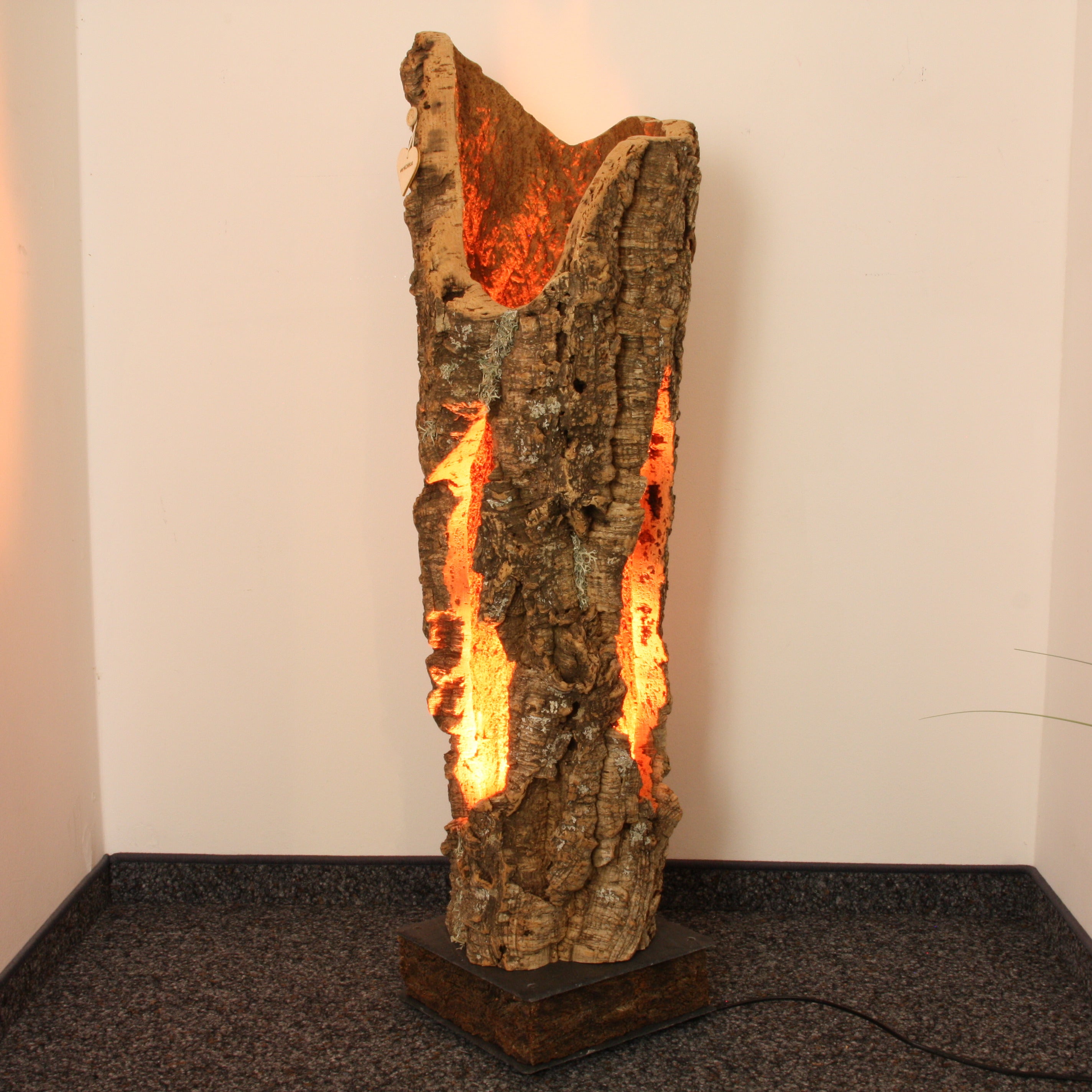 verKORKst Premium Stehlampe aus Kork * hochwertige Holz Wohnzimmerlampe * Vintage Stand LED-Leuchte * handgefertigt in Deutschland