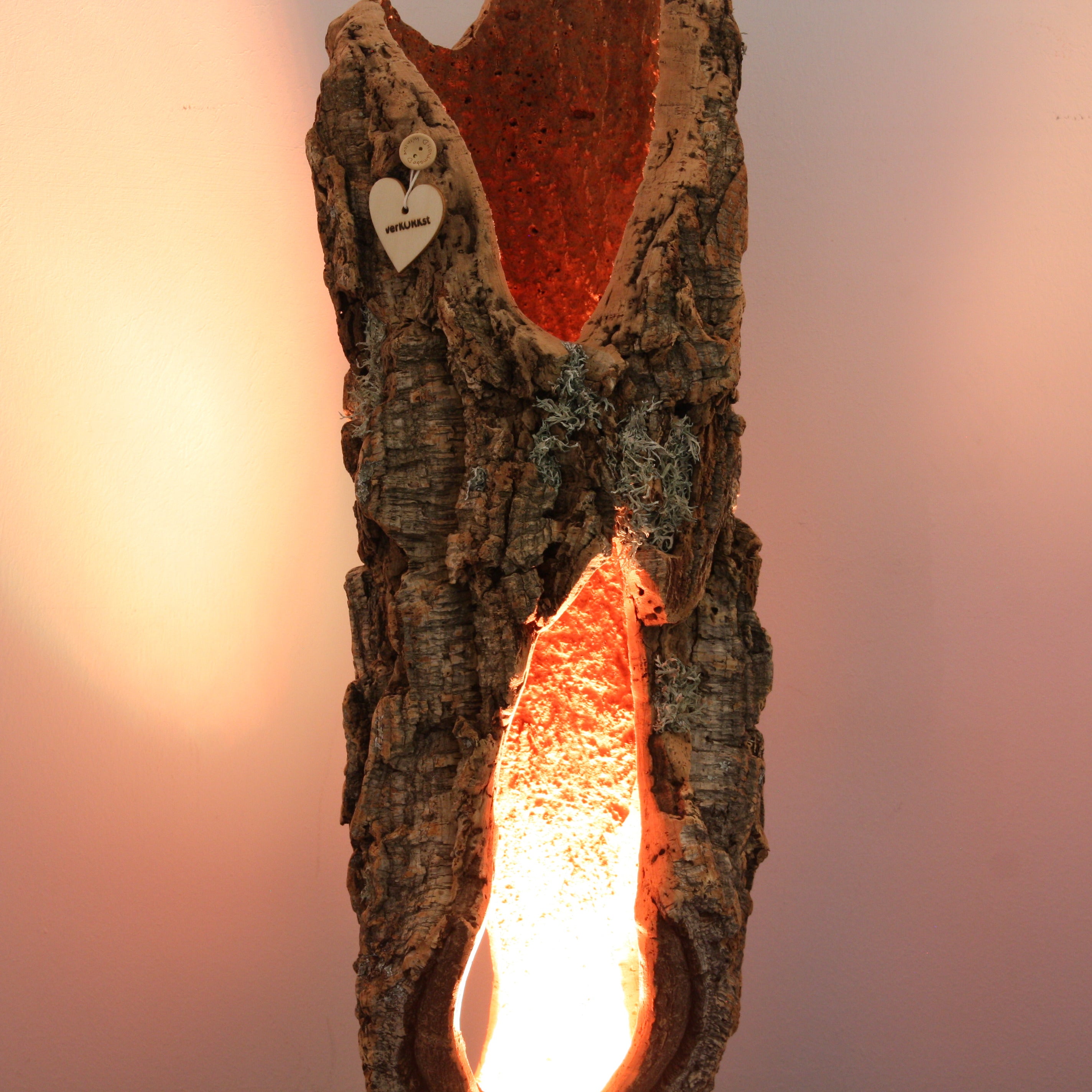 verKORKst Premium Stehlampe aus Kork * hochwertige Holz Wohnzimmerlampe * Vintage Stand LED-Leuchte * handgefertigt in Deutschland