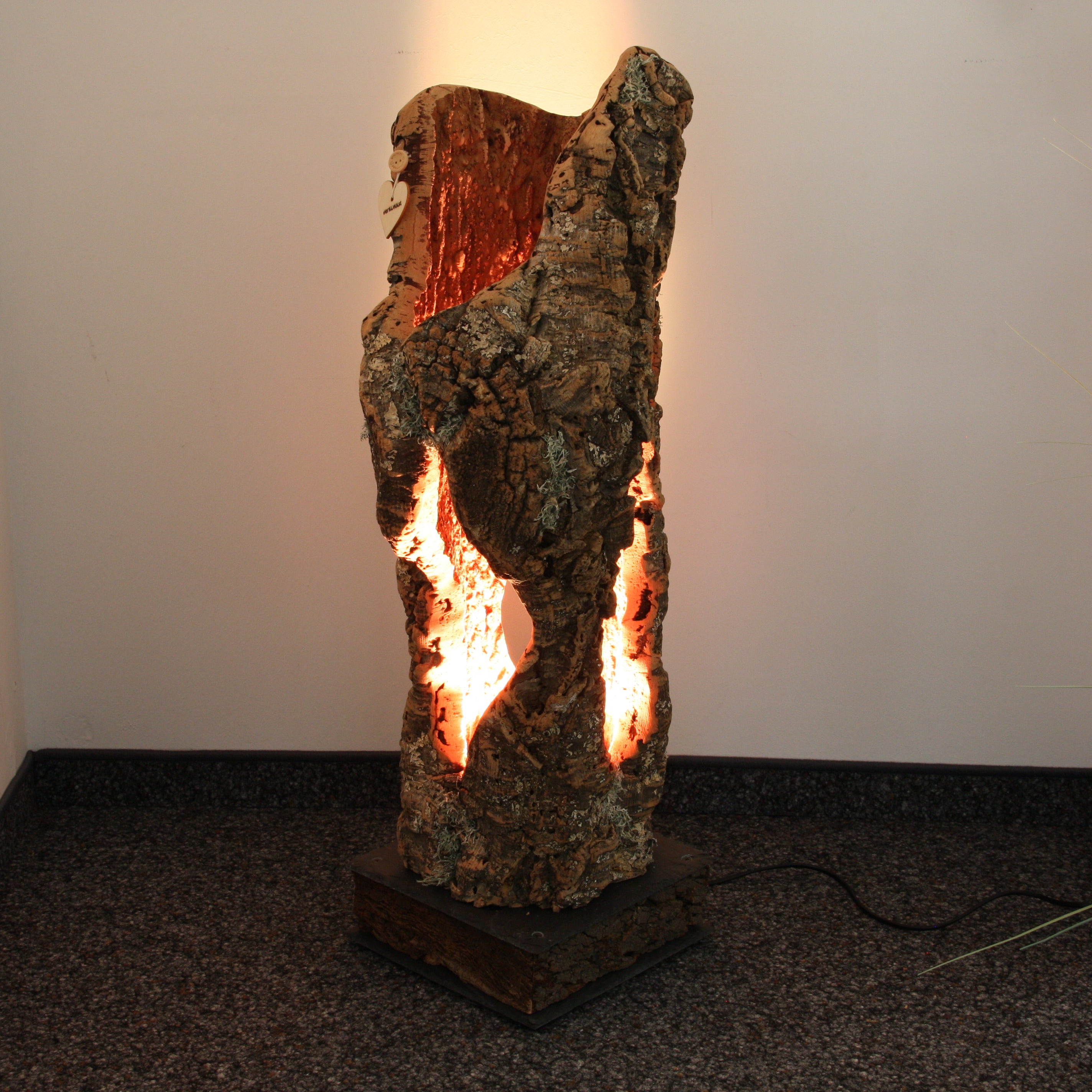 verKORKst Premium Stehlampe aus Kork * hochwertige Holz Wohnzimmerlampe * Vintage Stand LED-Leuchte * handgefertigt in Deutschland
