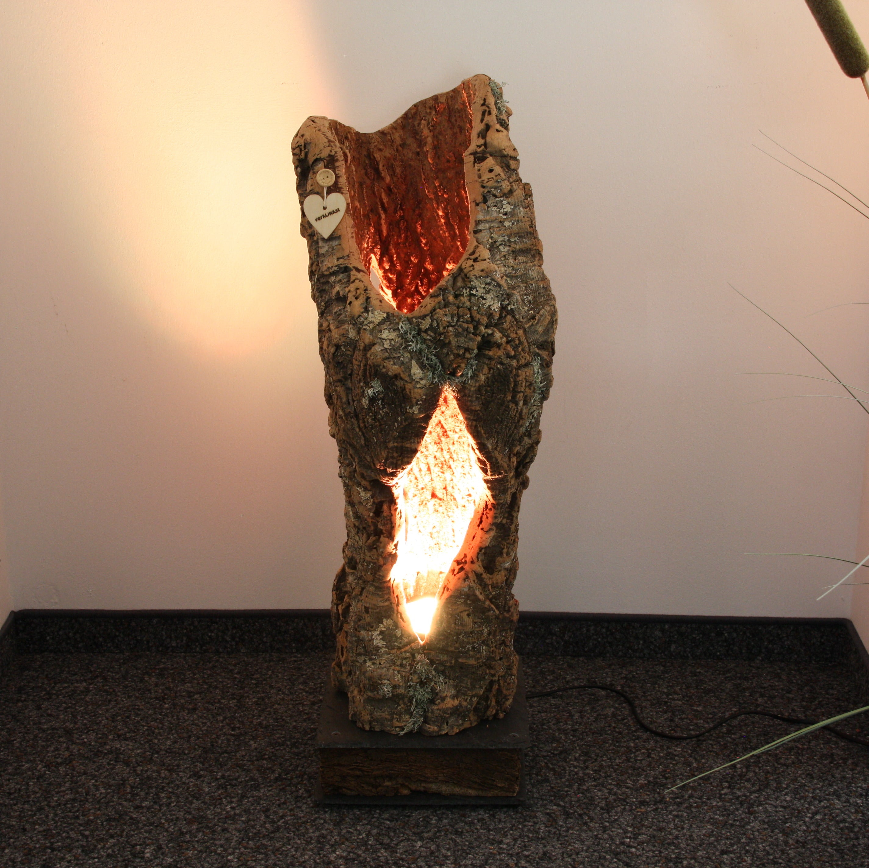verKORKst Premium Stehlampe aus Kork * hochwertige Holz Wohnzimmerlampe * Vintage Stand LED-Leuchte * handgefertigt in Deutschland
