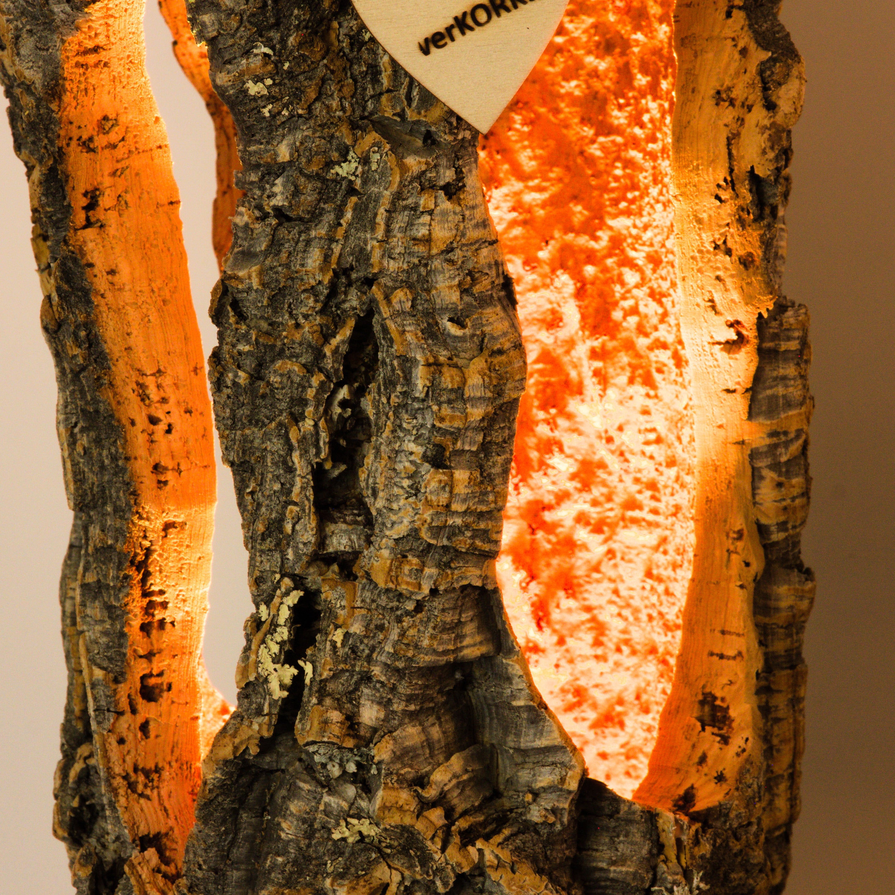 verKORKst Premium Windlicht und Tischlampe aus Korkrinde * Tischleuchte * Teelichthalter Kerzenhalter * rustikale Dekoration * handmade * Unikat