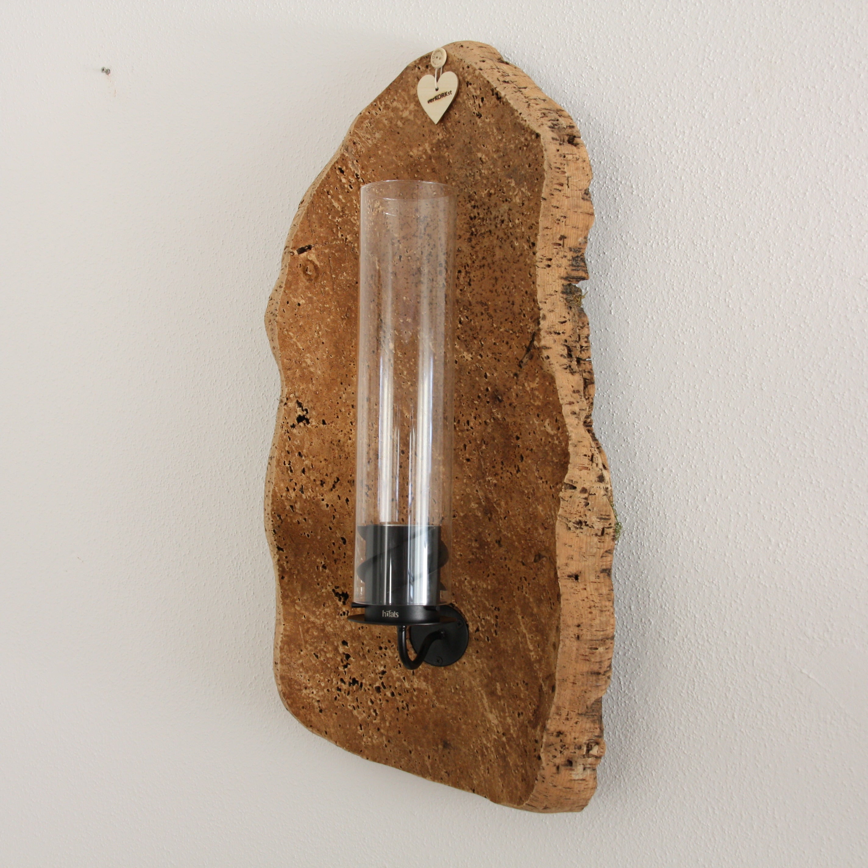 verKORKst Premium Wandfeuer in Korkrinde * Wandfackel * Indoor und Outdoor * kein Mindestabstand * Tischfeuer SPIN900 höfats Kempten * handmade in Germany