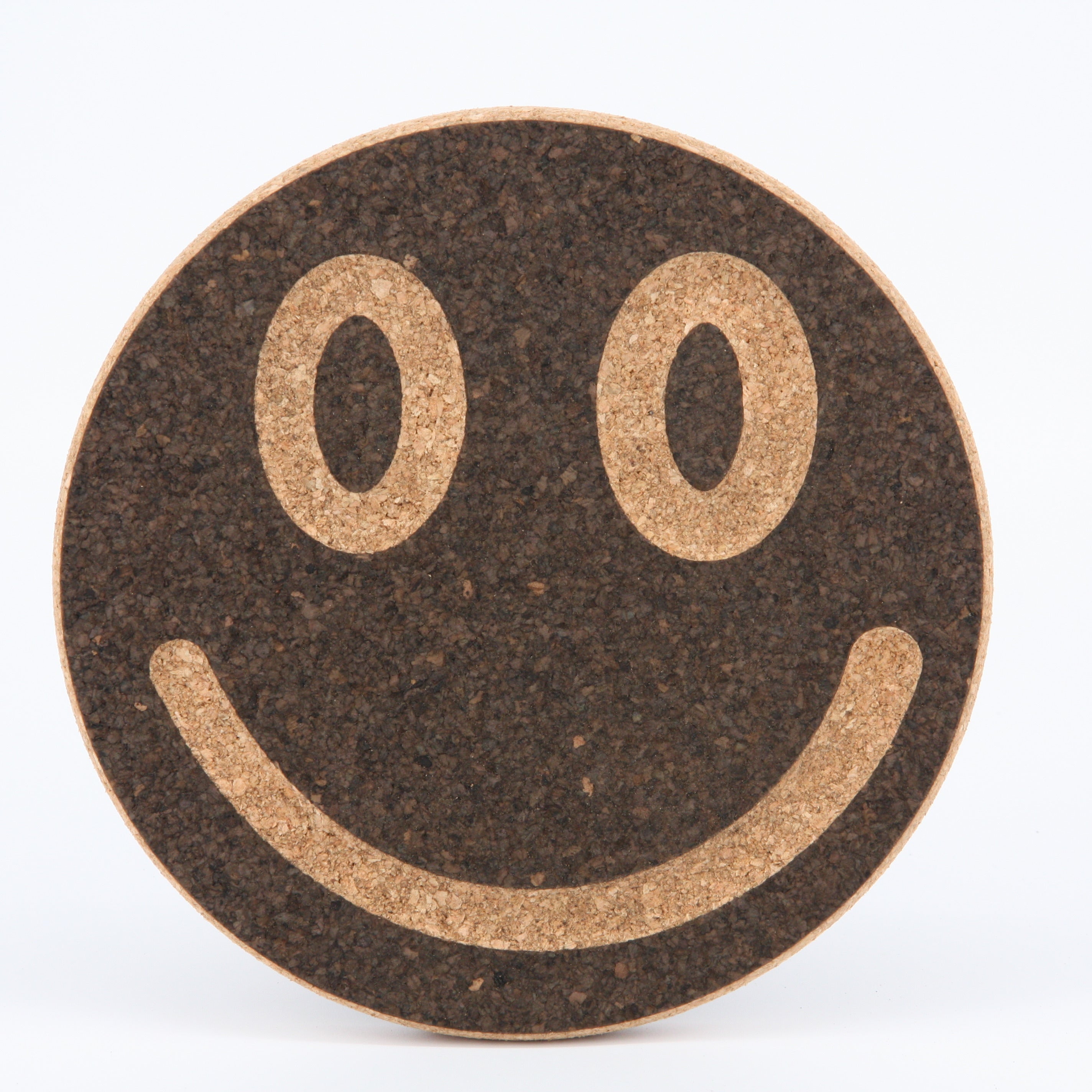 verKORKst Premium Topfuntersetzer Smiley aus Kork * Untersetzer für Töpfe, Pfannen, Flaschen * Kork Tischuntersetzer lustig