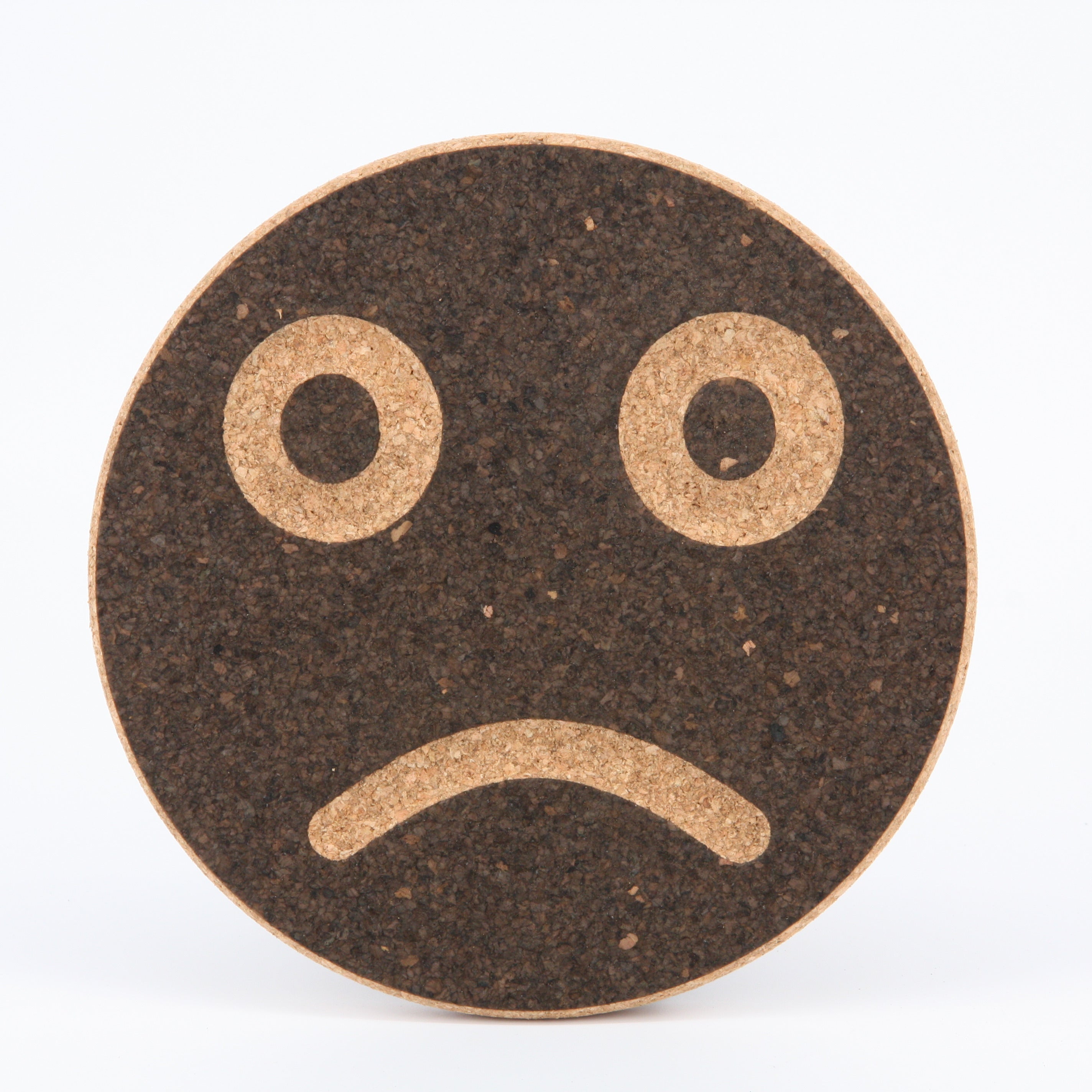 verKORKst Premium Topfuntersetzer Smiley aus Kork * Untersetzer für Töpfe, Pfannen, Flaschen * Kork Tischuntersetzer lustig