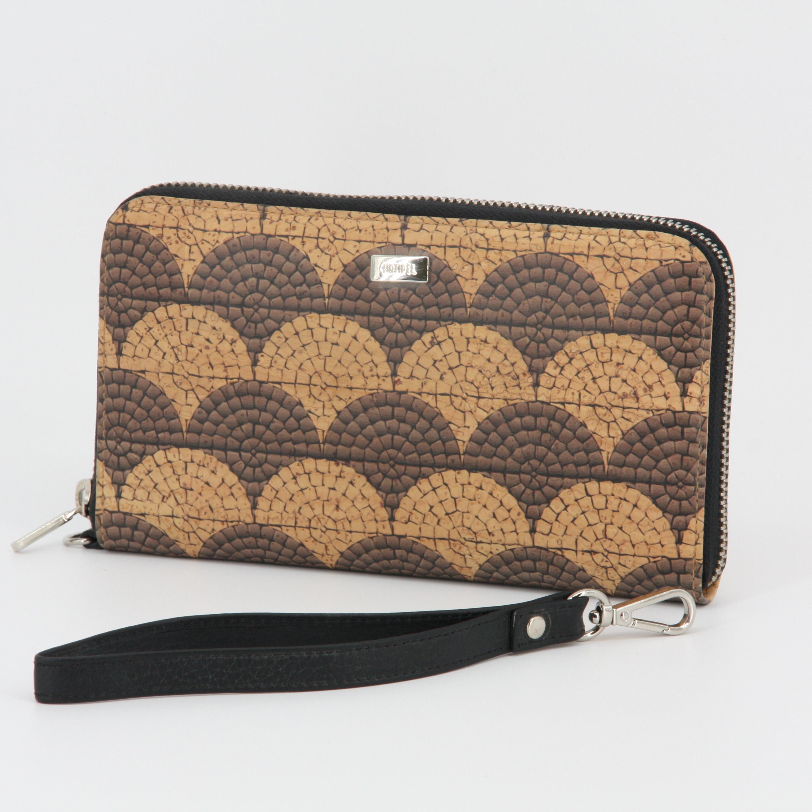 Kork Damen Geldbörse * high-end Qualität * Farbe braun mit Muster * Frauen Portemonnaie * handmade in Portugal * Marke Artipel